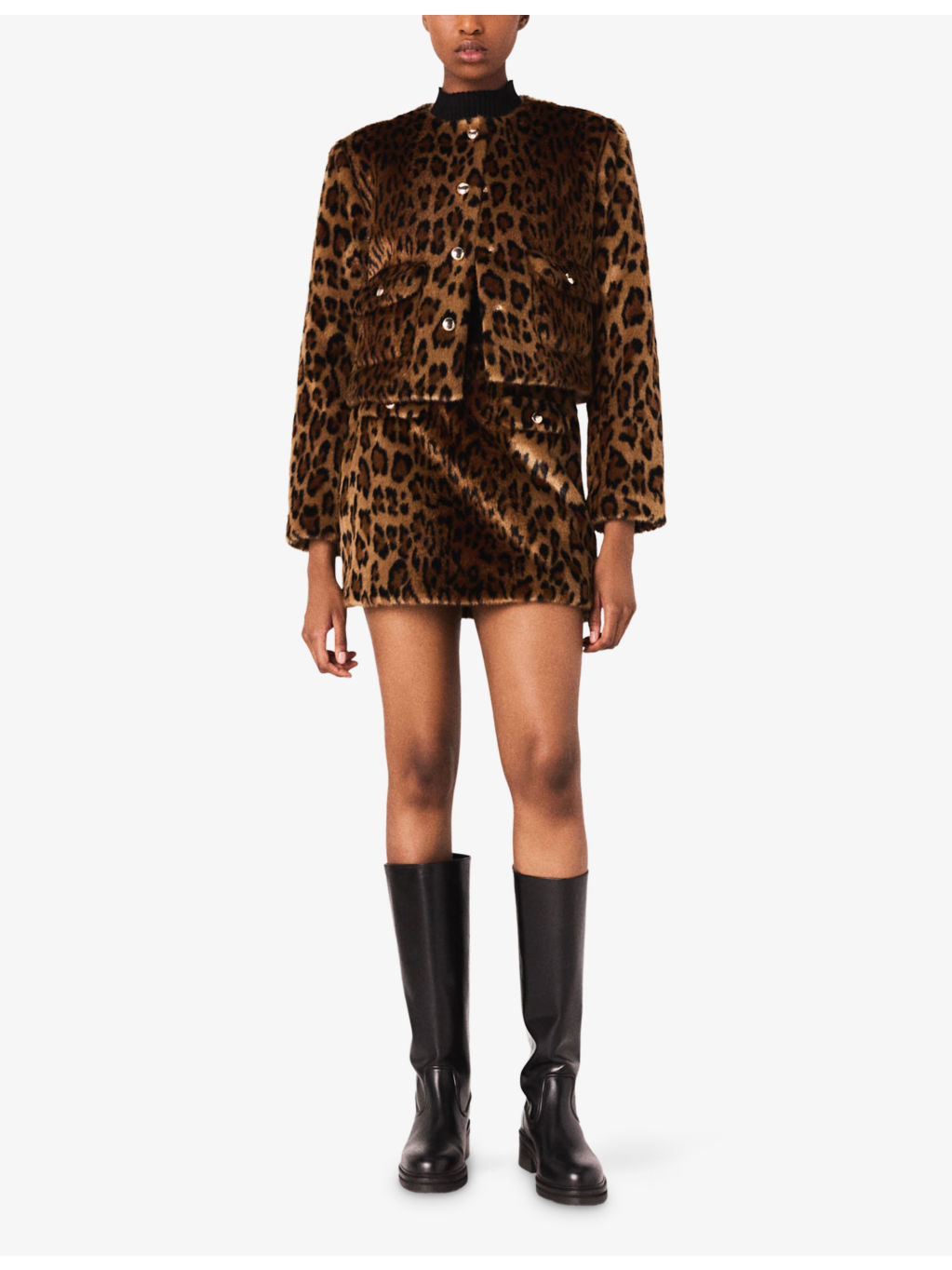 Leopard-Print Faux-Fur Jacket - 2