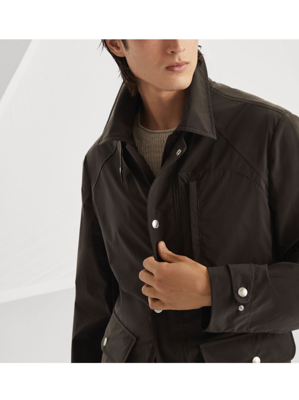 raglan-sleeve field jacket - 5