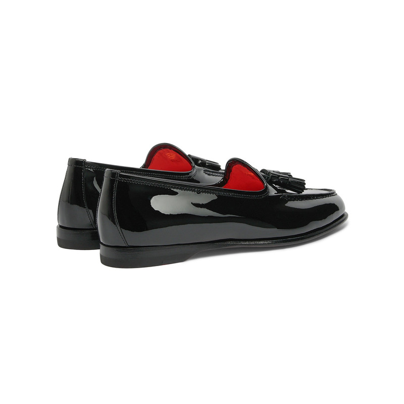 Women’s black patent leather Andrea tassel loafer 3