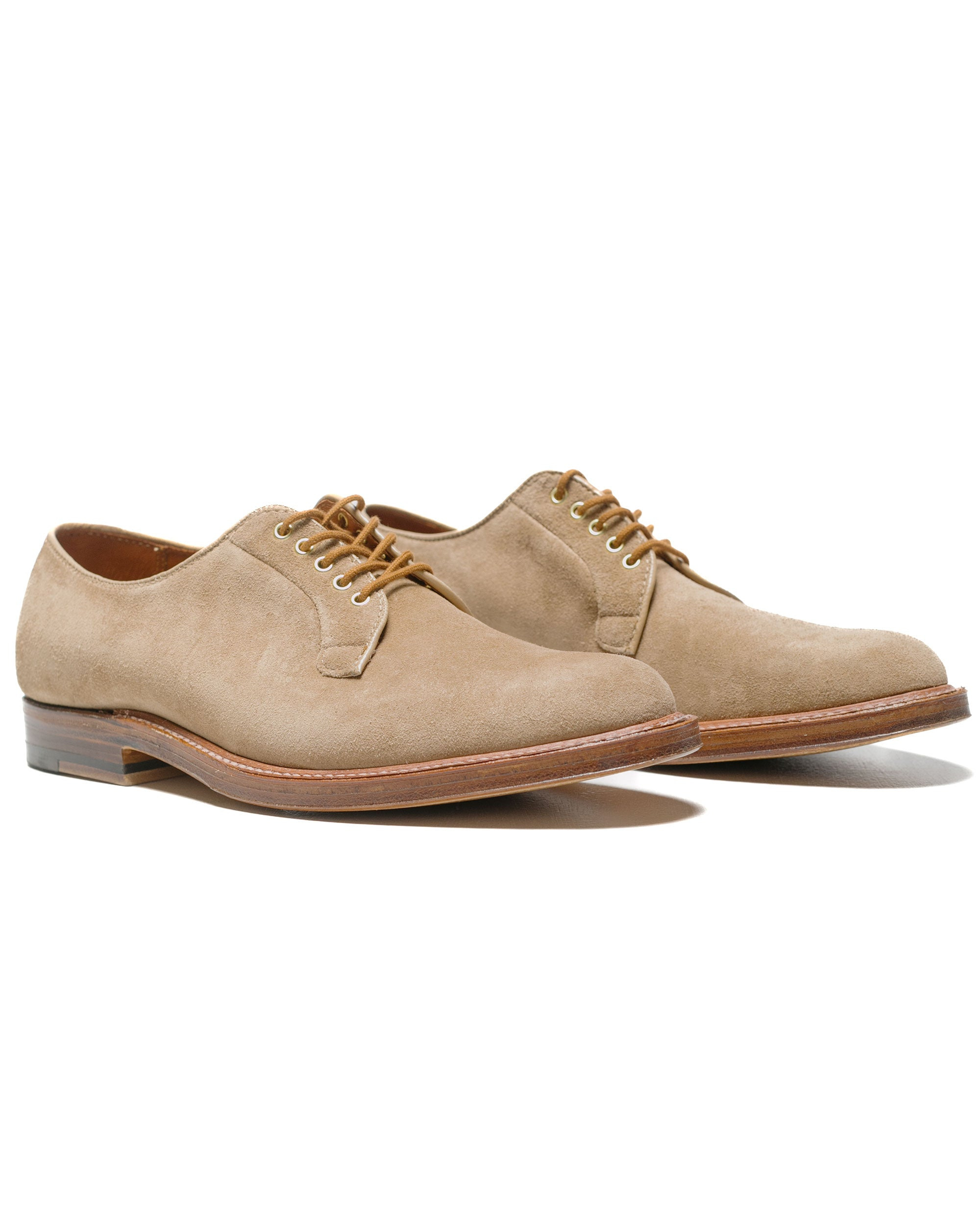 Plain Toe Blucher Tan Suede G2401 - 2