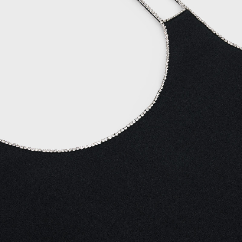 BACKLESS DRESS IN VISCOSE SABLÉ 3