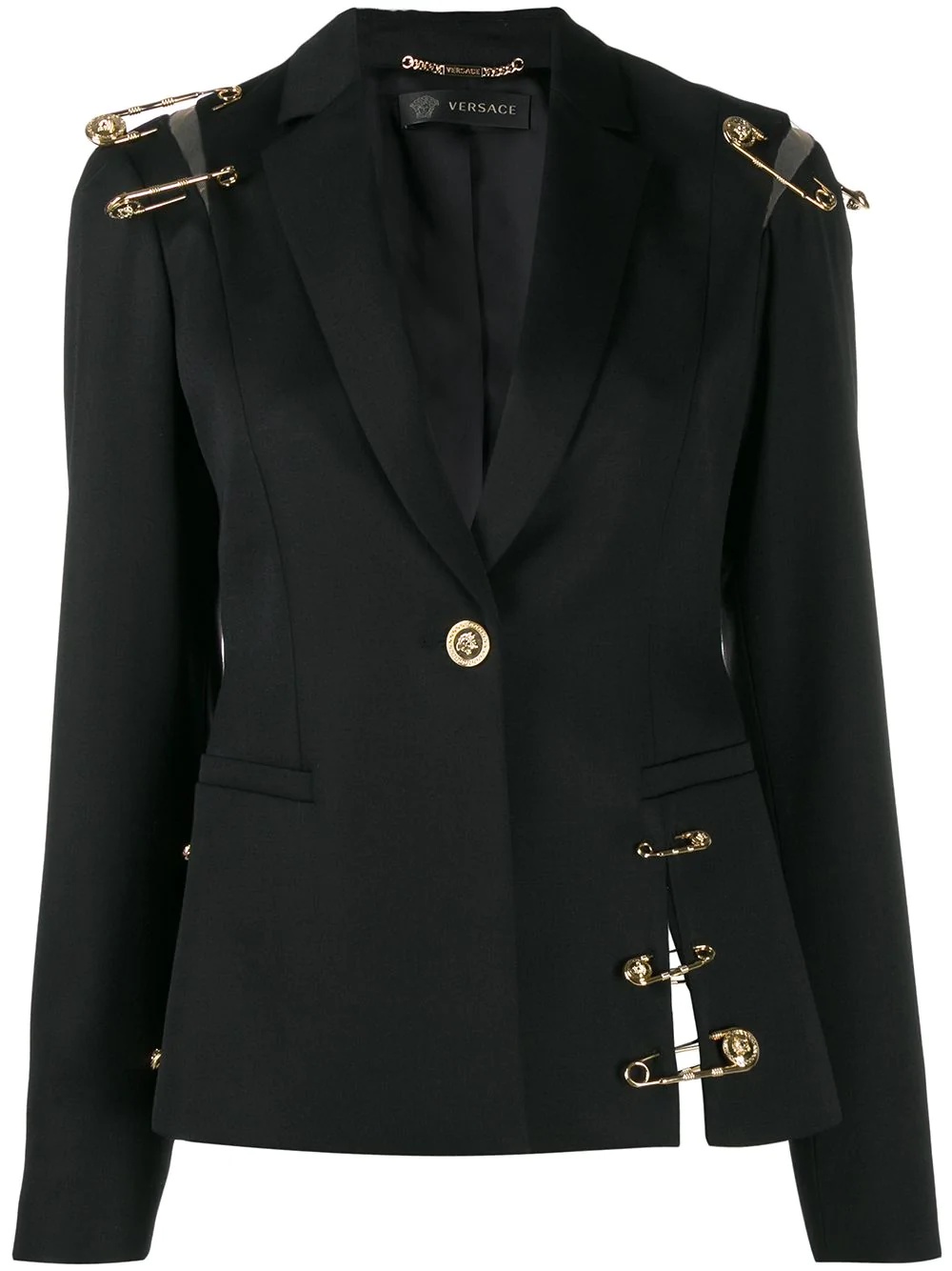 safety pin details blazer - 1