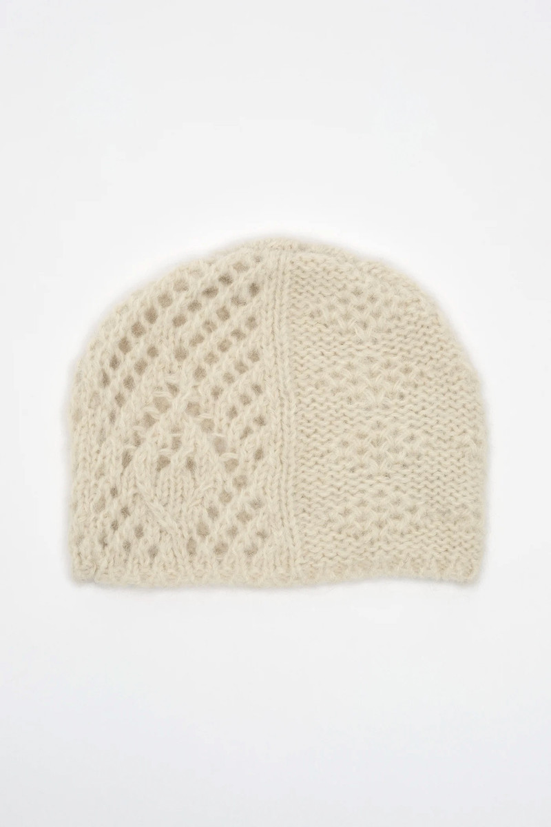 Beanie Bone Airy Alpaca Crochet 1