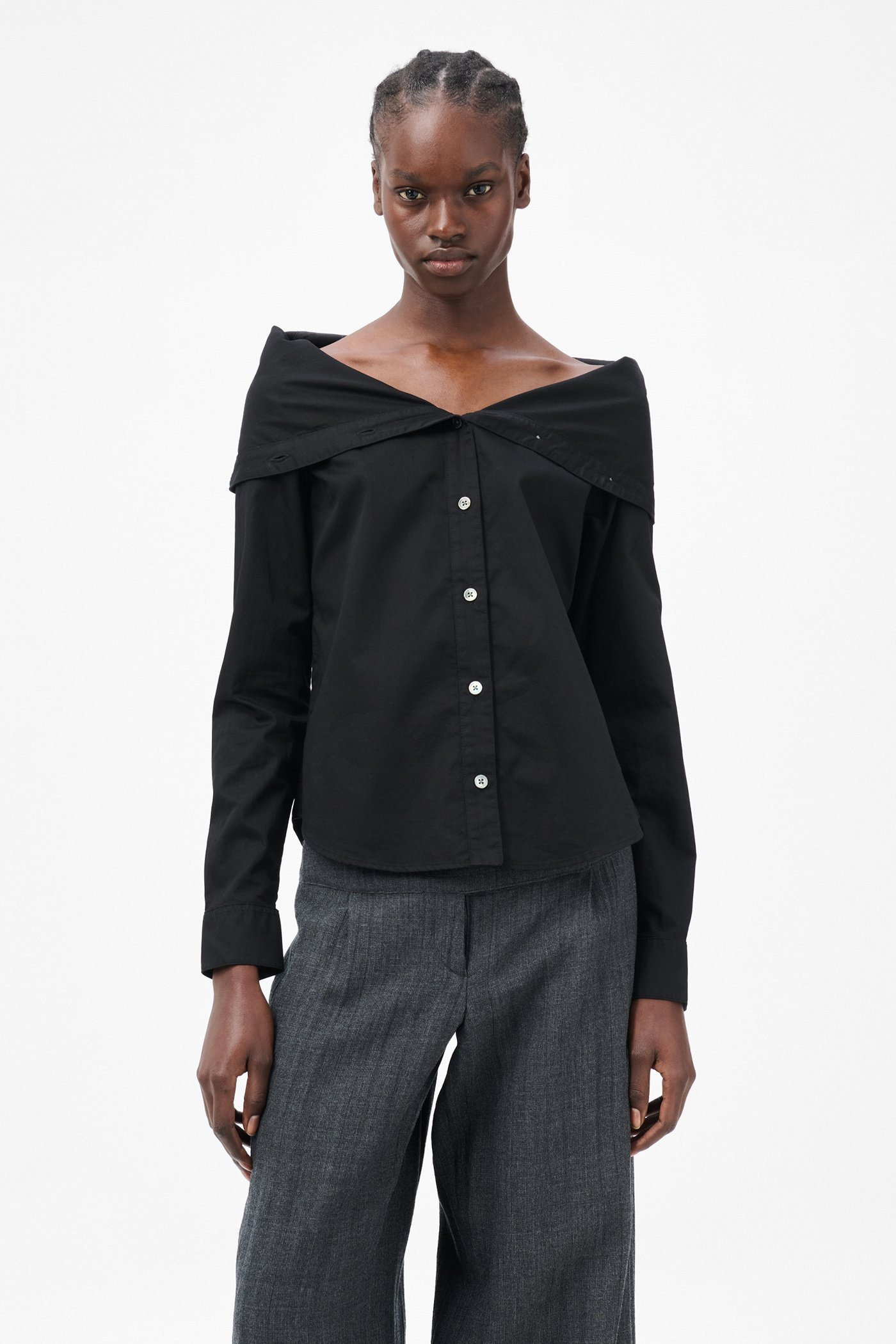 Kaonashi Shirt Black Satin - 3