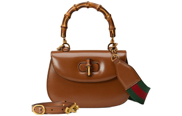 (WMNS) Gucci Bamboo 1947 Small Top Handle Bag 'Brown' 675797-10ODT-2579 - 8