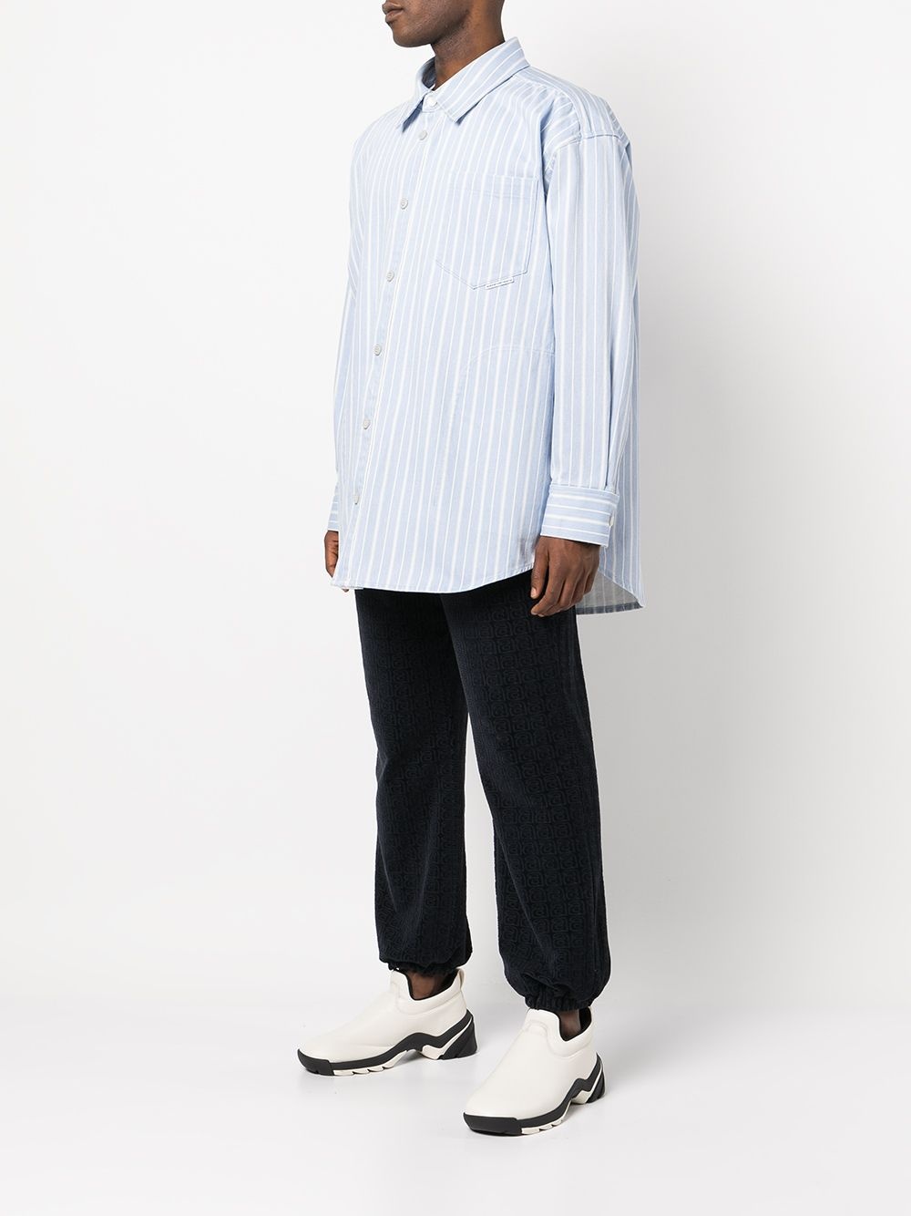 striped cotton shirt jacket - 4
