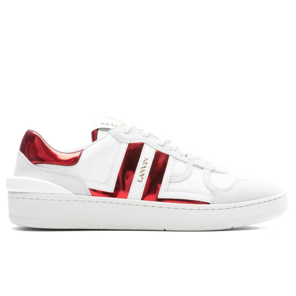 CLAY LOW TOP SNEAKERS - WHITE/RED - 1