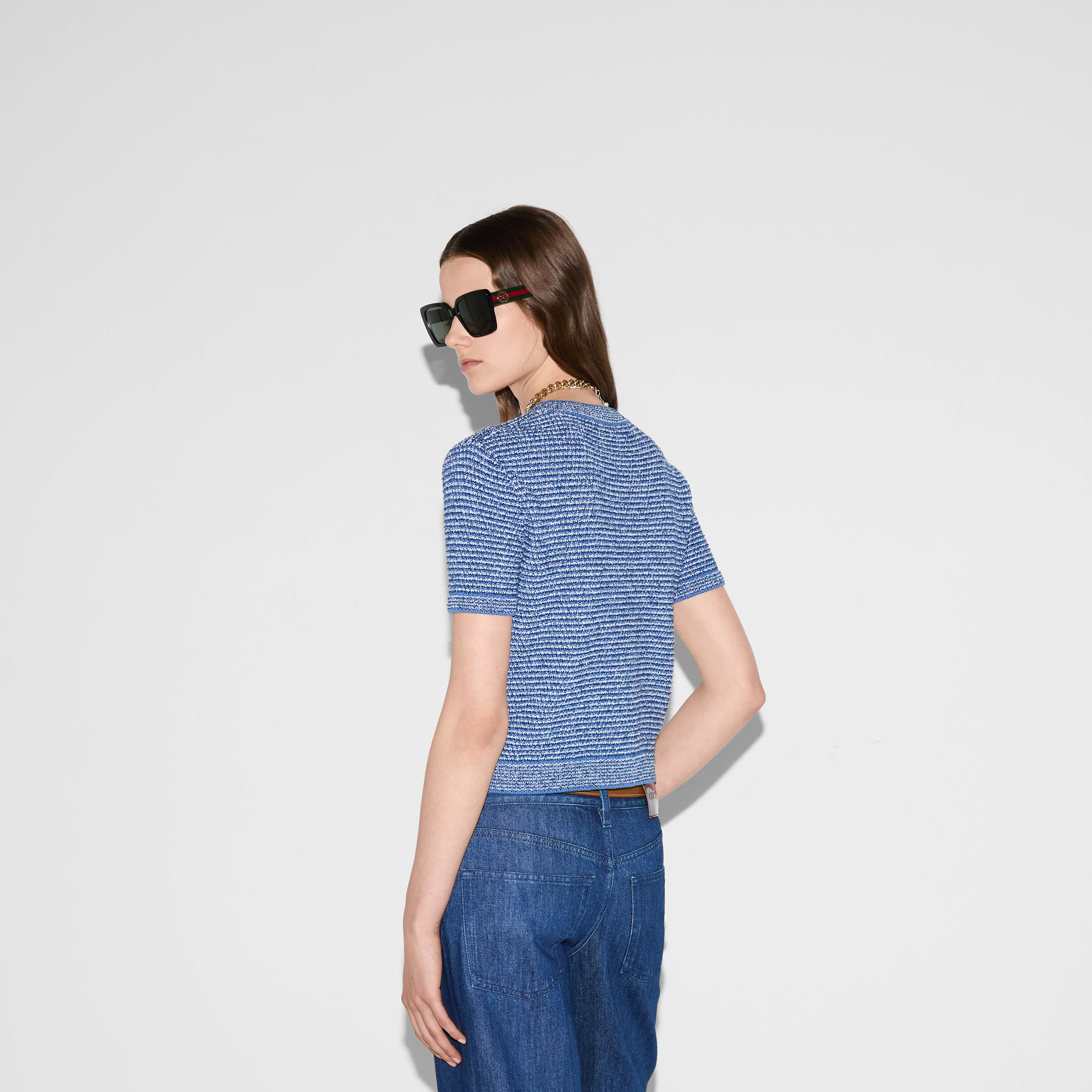 Fine cotton crewneck top - 4