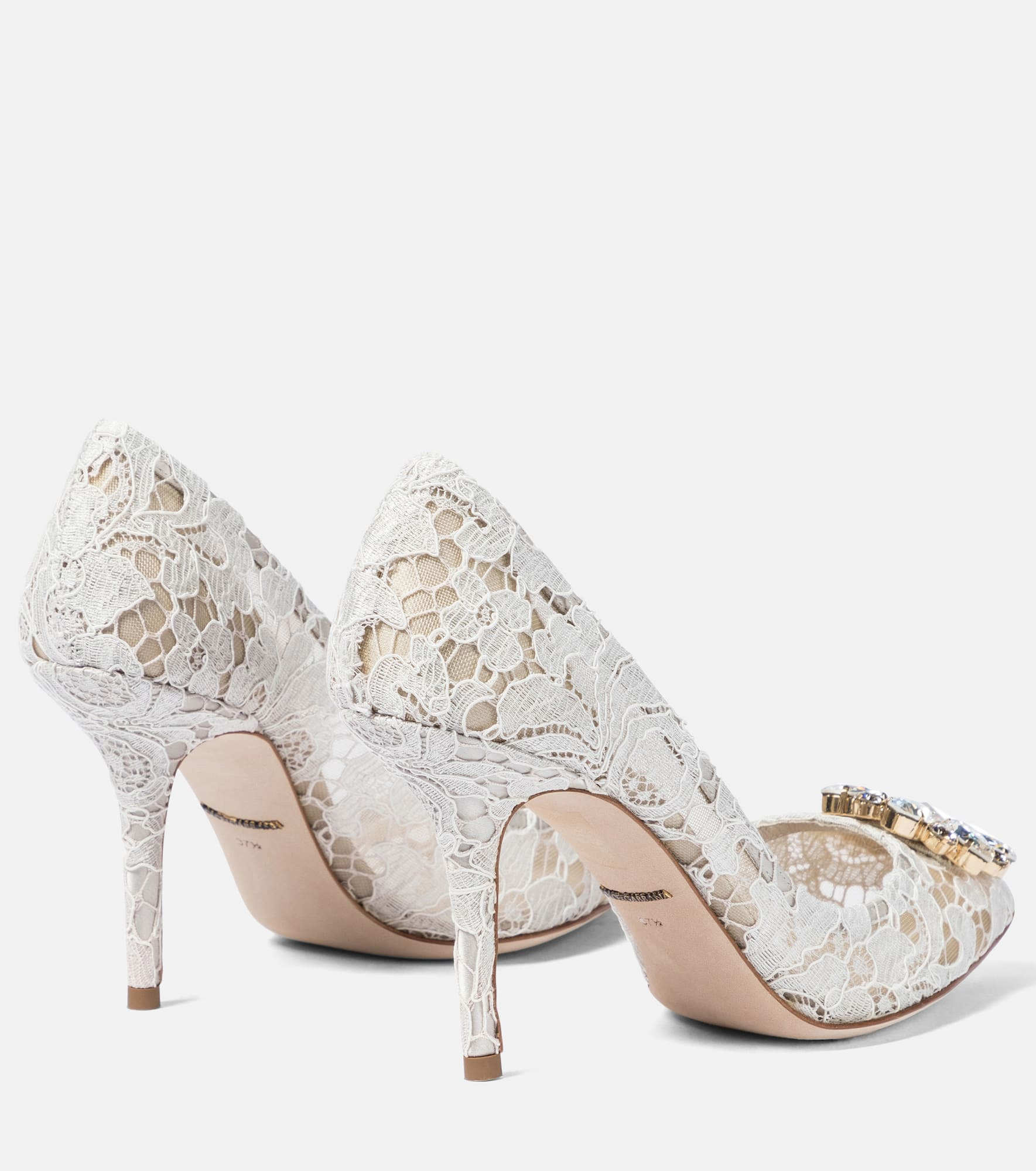 Belluci embellished lace pumps - 3