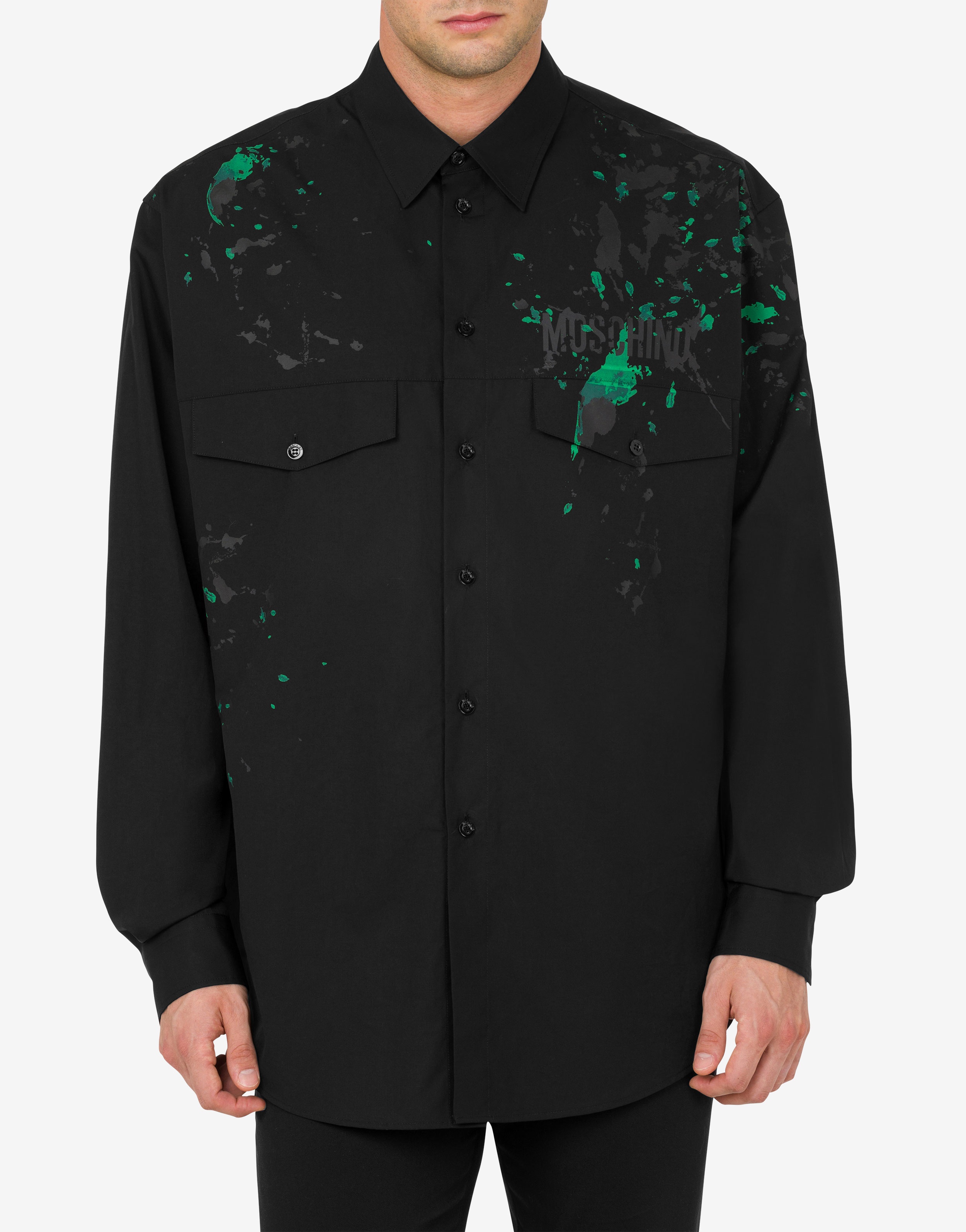 PAINTED EFFECT POPLIN SHIRT - 2