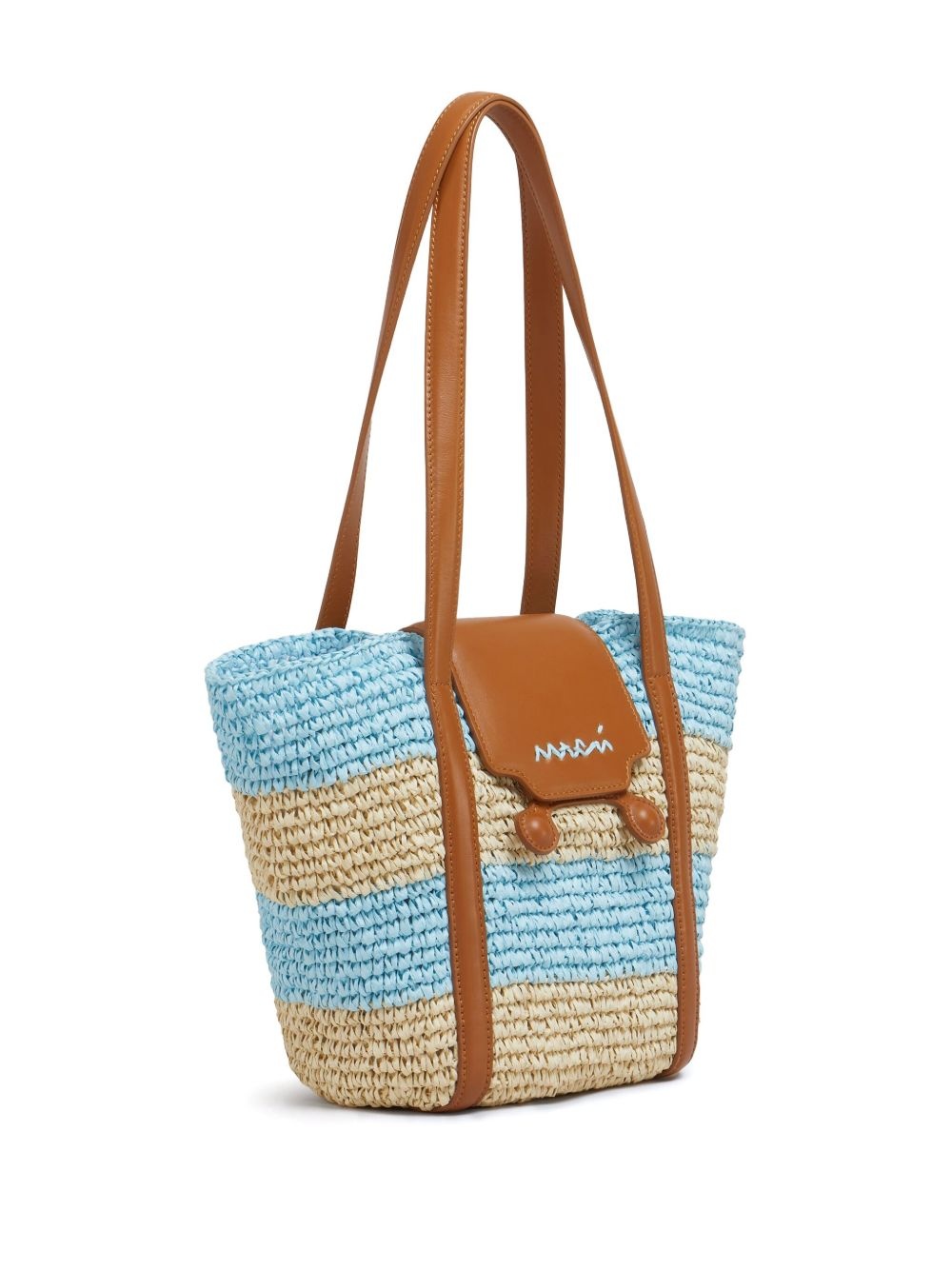 logo-embroidered bag - 3