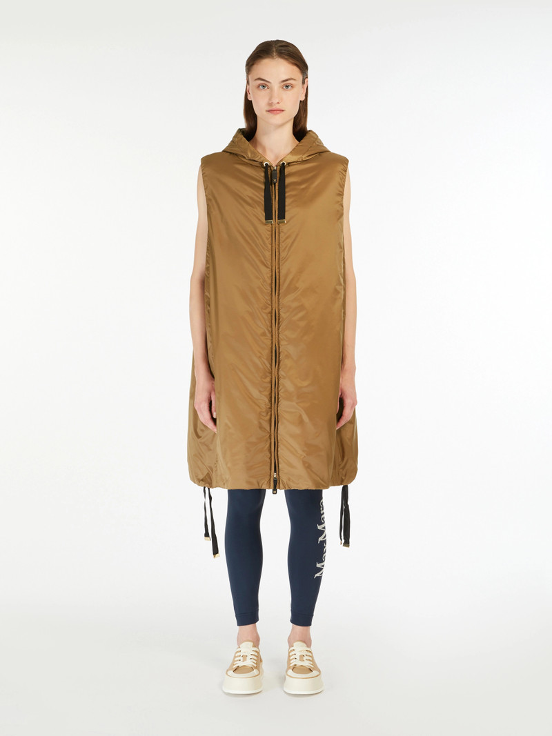 GREENGI Water-repellent canvas gilet - CARAMEL 3