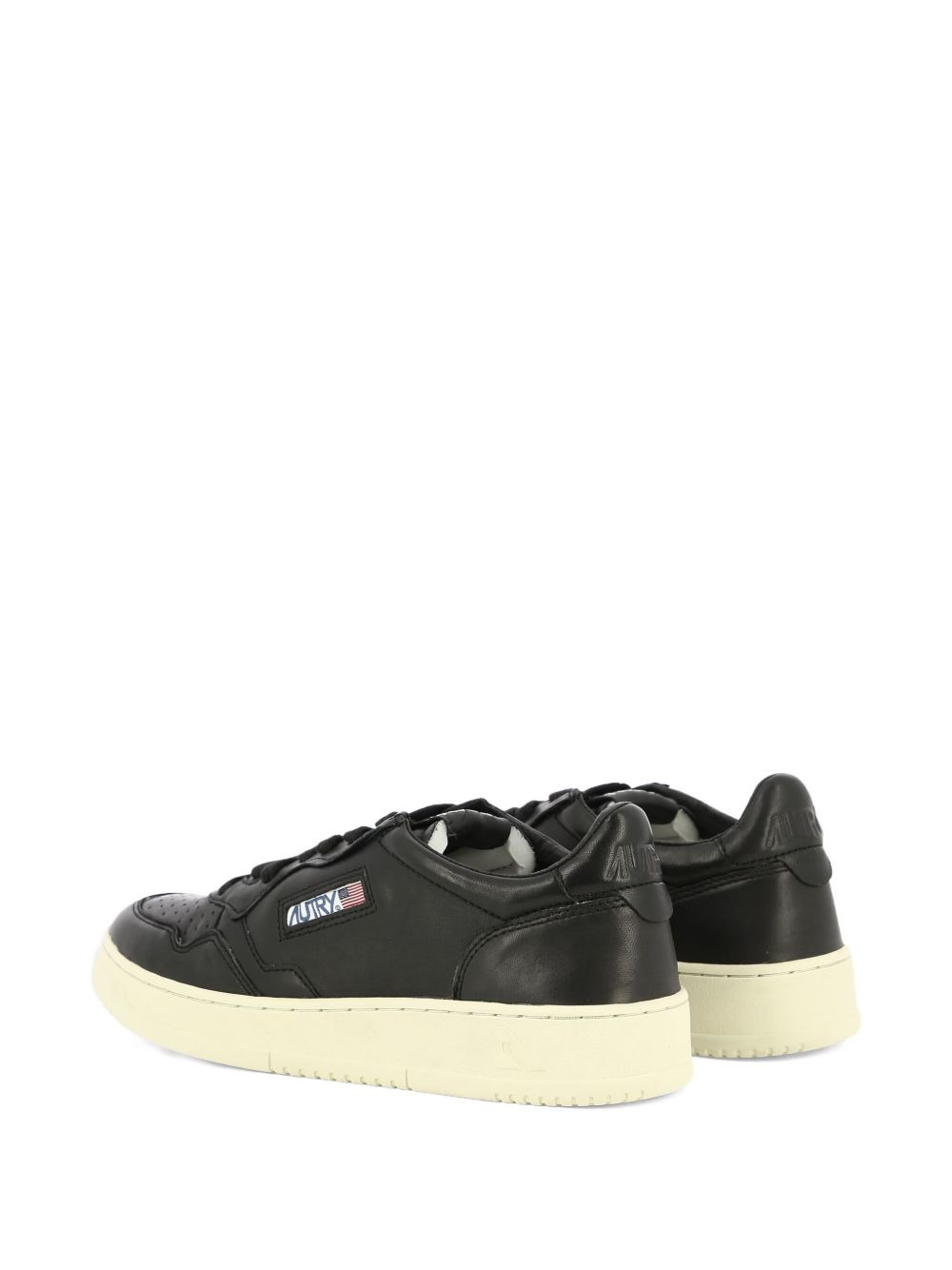 perforated leather sneakers - 5