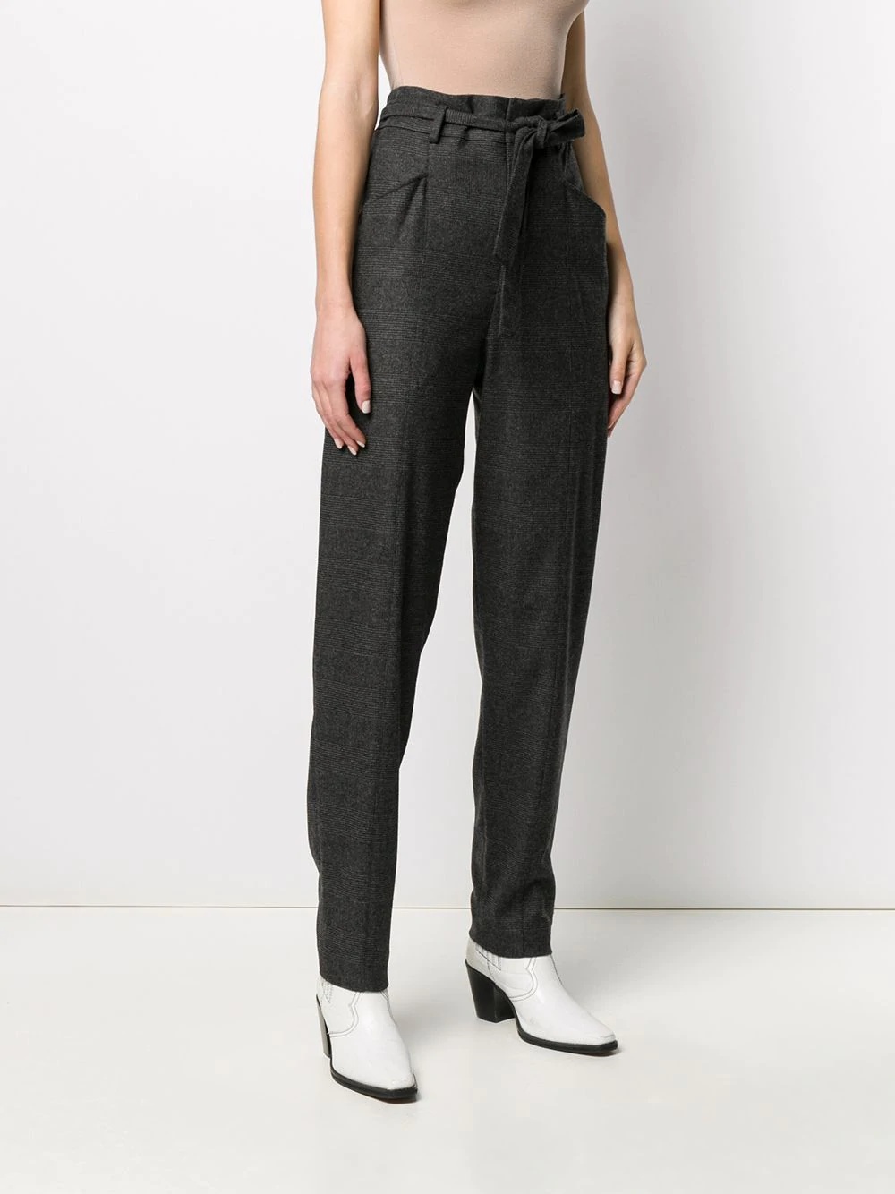 high-waisted tapered trousers - 3