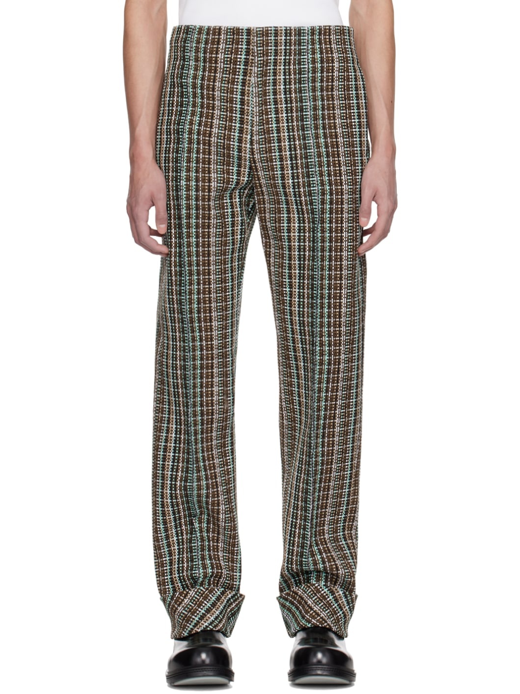 Brown Check Trousers - 1
