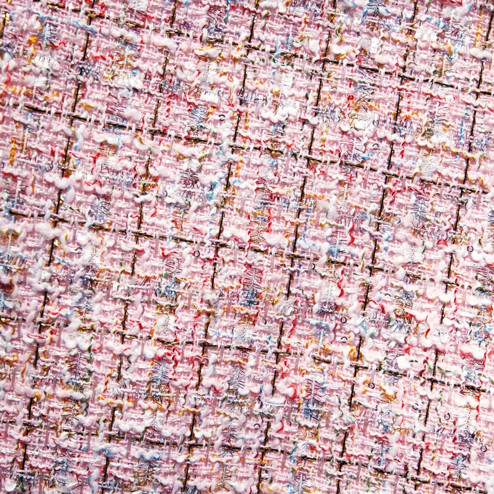 Pink Boucle Crop Jacket - 6