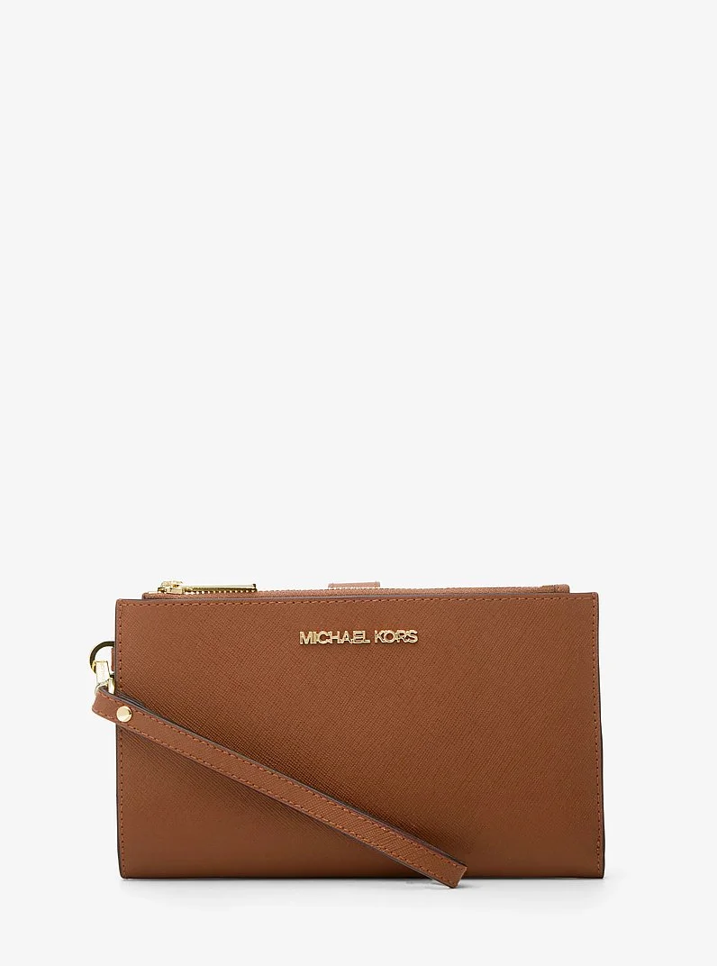 Jet Set Large Leather Smartphone Wristlet Wallet - 1
