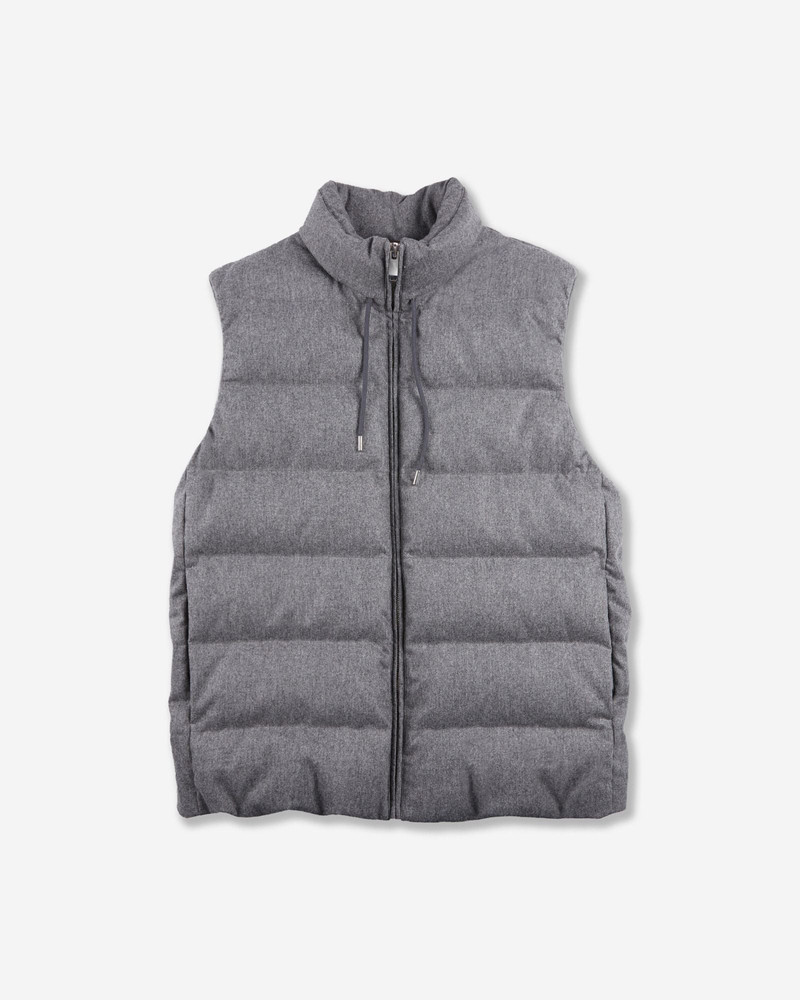 Wool and cashmere flannel padded gilet 1