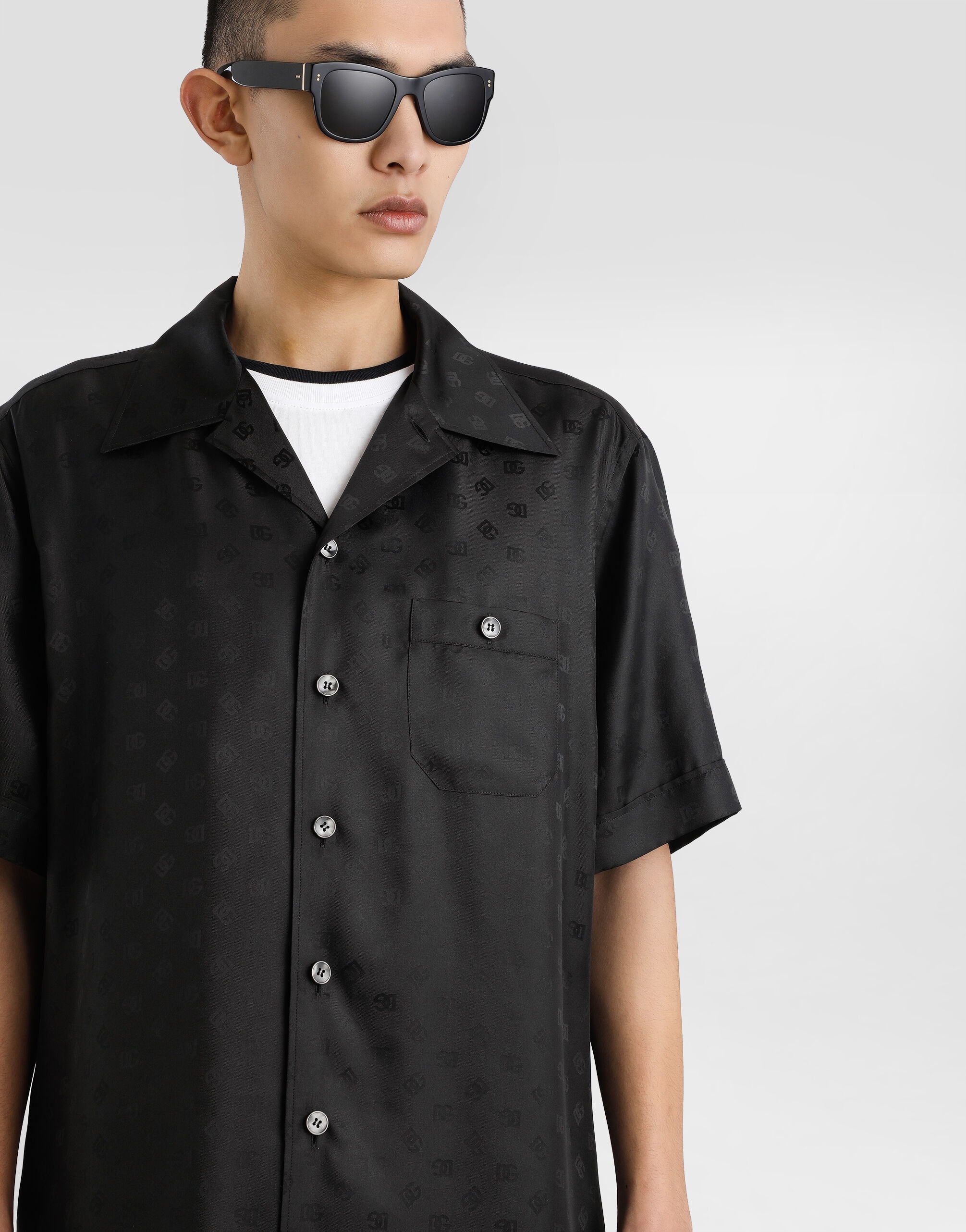 DG logo jacquard hawaii shirt - 2