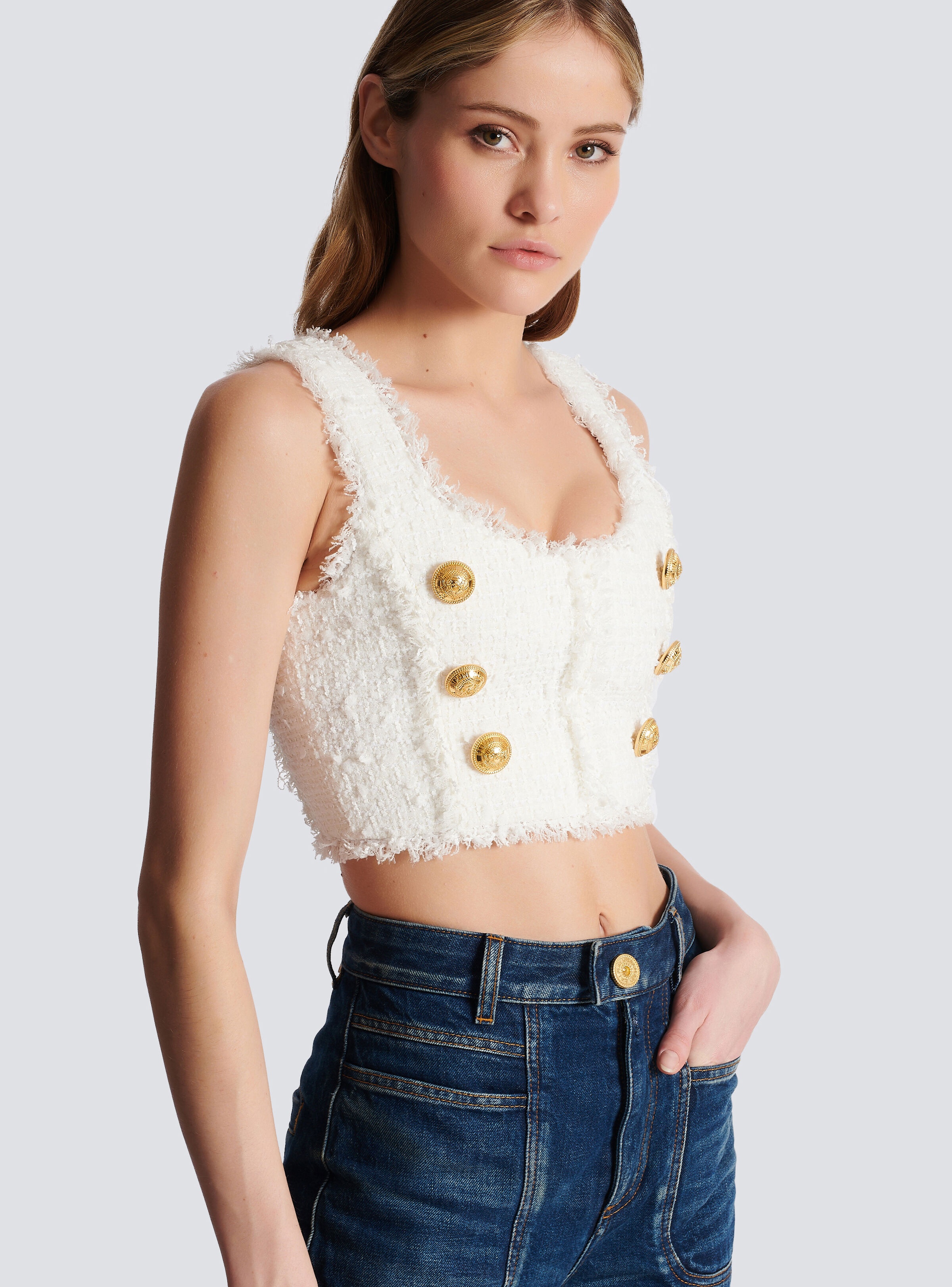 Tweed crop top - 7