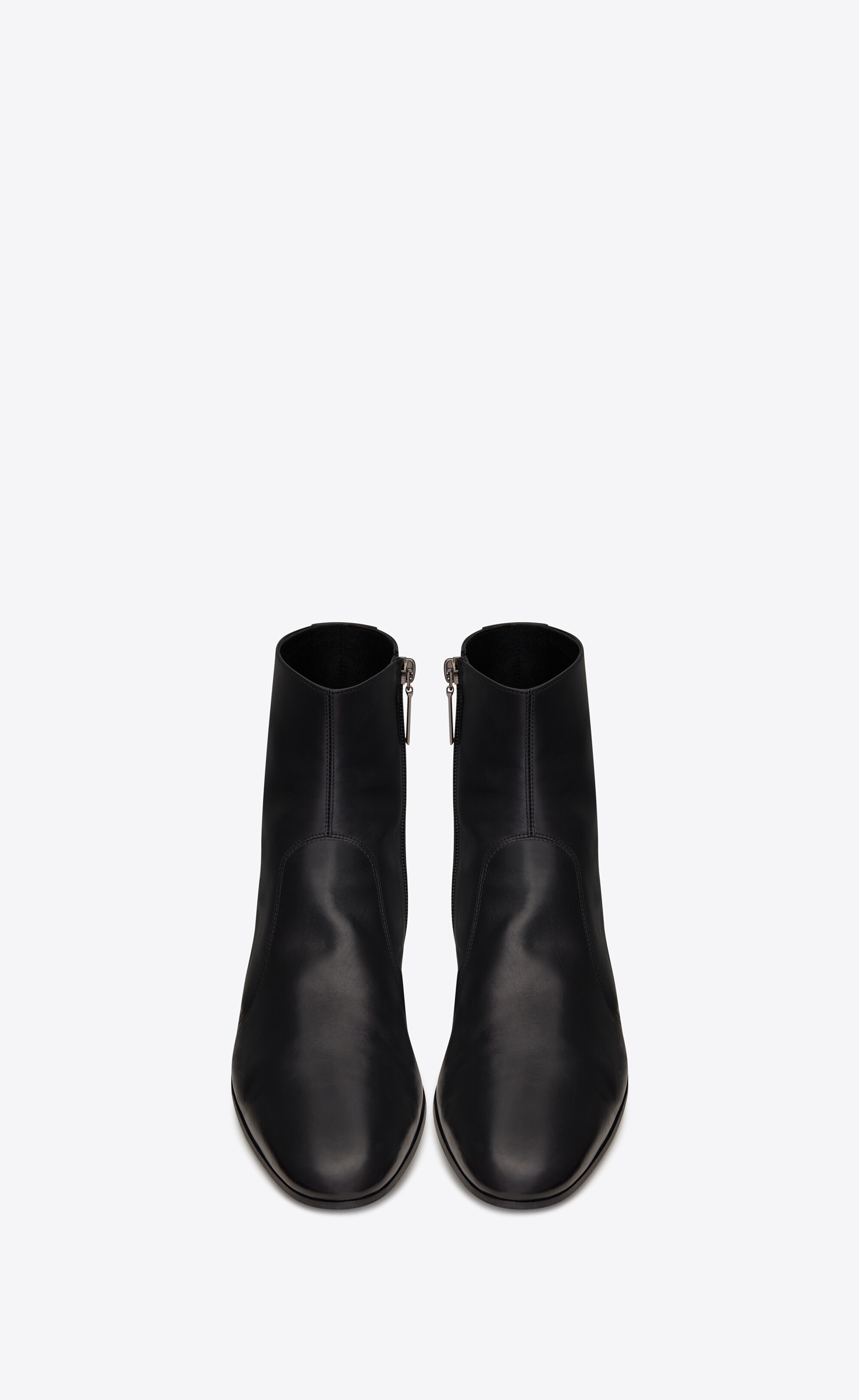 cole zipped boots in smooth leather - 2