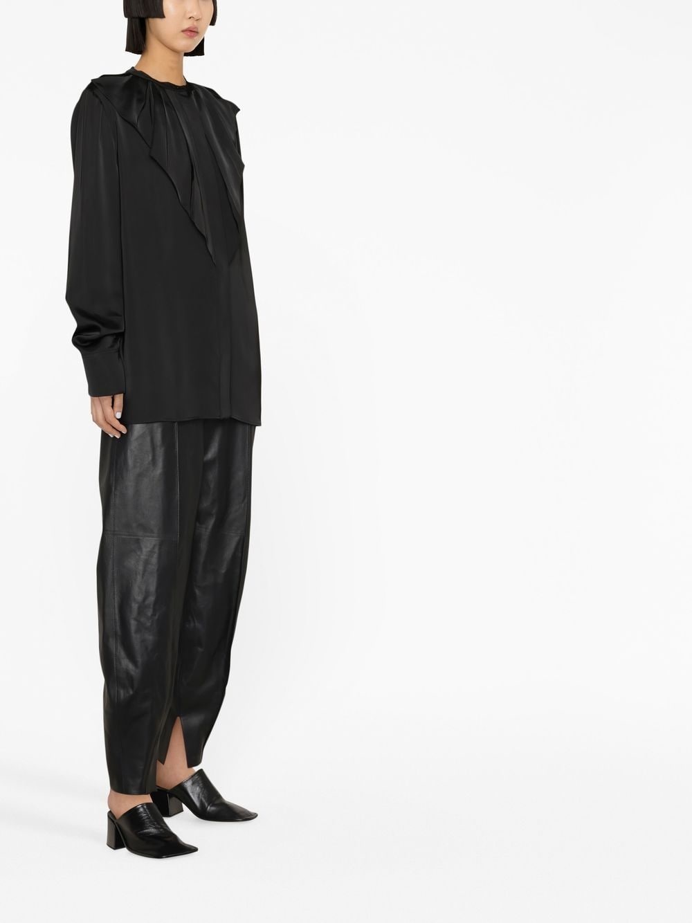 ruffled long-sleeve blouse - 3