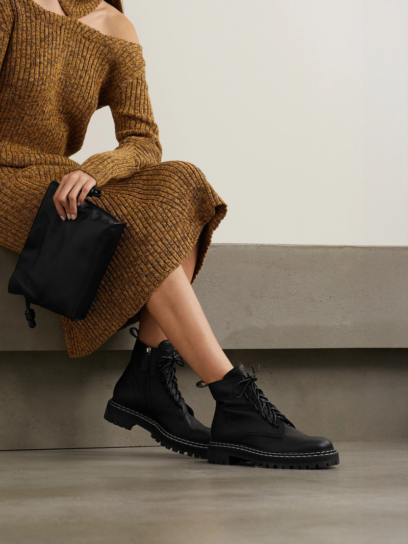 Proenza Schouler Textured-leather Ankle Boots outlook