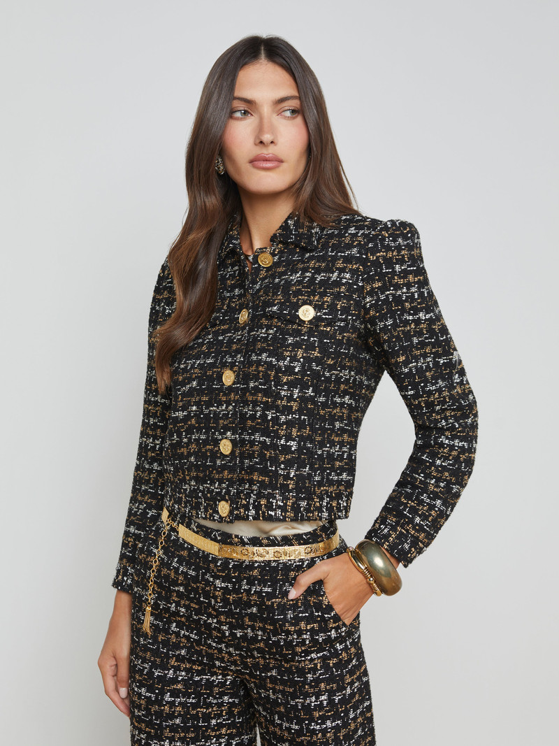 L'AGENCE Kasey Tweed Jacket outlook