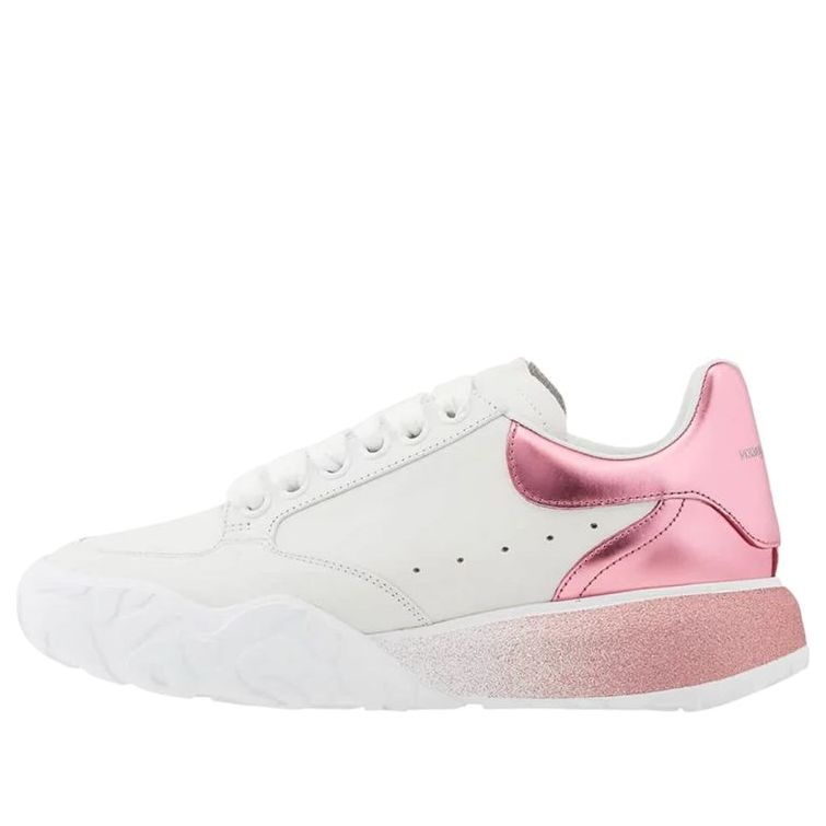 (WMNS) Alexander McQueen Metallic Court Low-Top Sneakers 'White Pink' 685733WIA9S9414 - 1