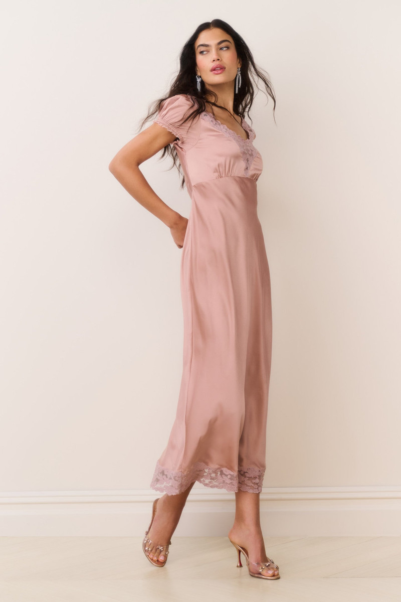 Taylis Satin Lace Maxi Dress 4