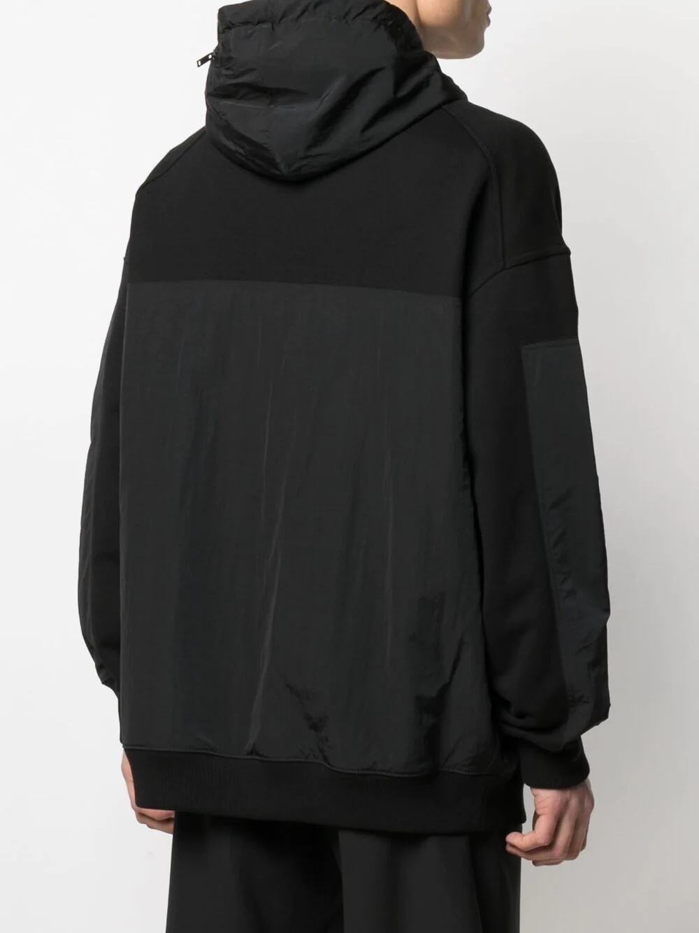 panelled logo hoodie - 4