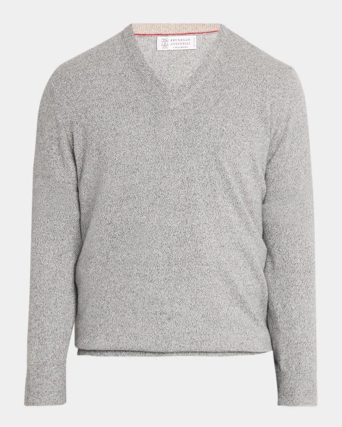 Men's Wool Melange V-Neck Sweater - 1