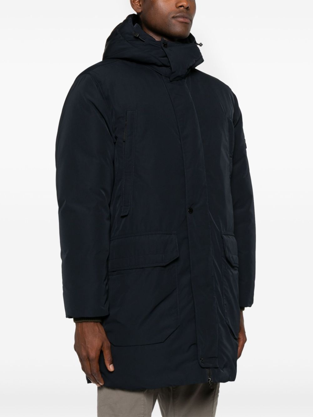 compass-badge hooded jacket - 3