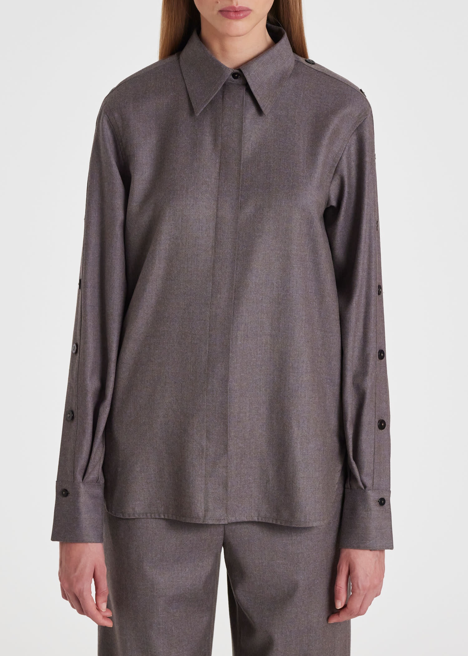 Wool-Cashmere Flannel Shirt - 3