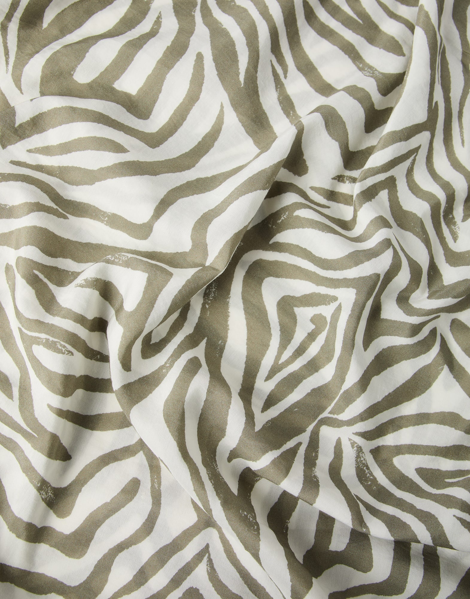 Cotton and silk ethnic print poplin sarong with monili - 3