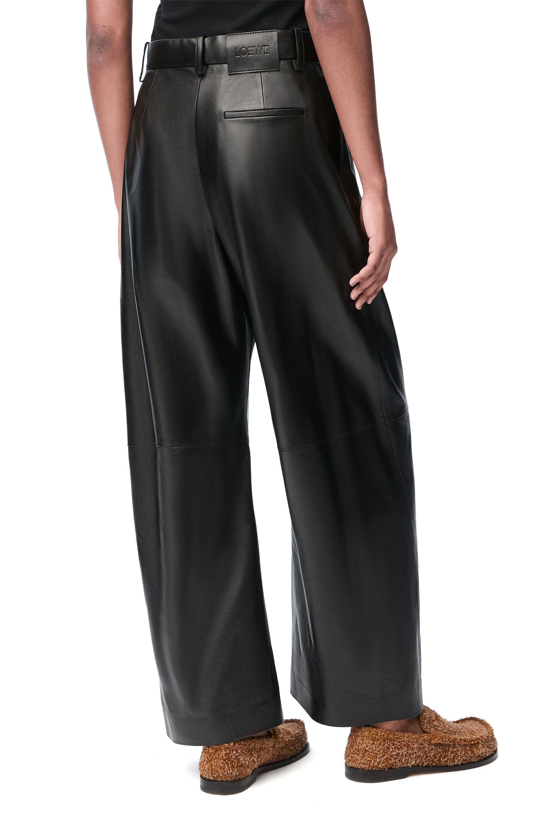 Barrel trousers in nappa lambskin - 4