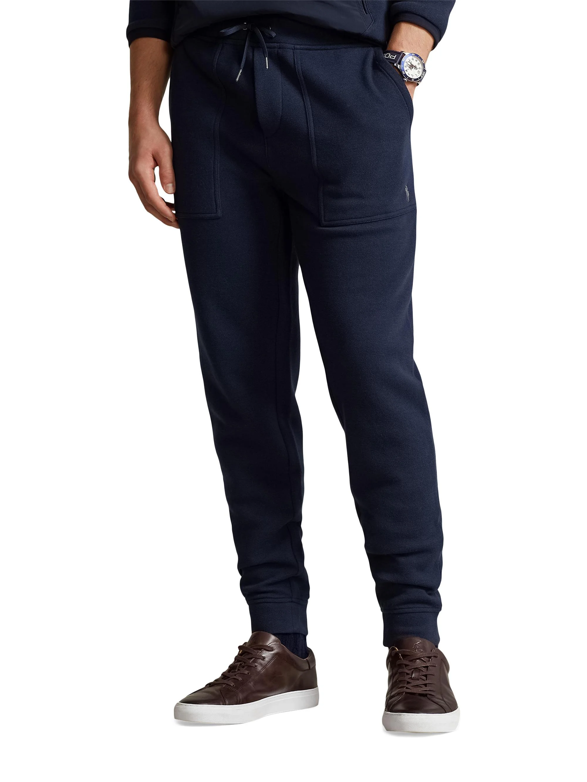 Men's Althetic Double-Knit Jacquard Joggers - Aviator Navy - 1