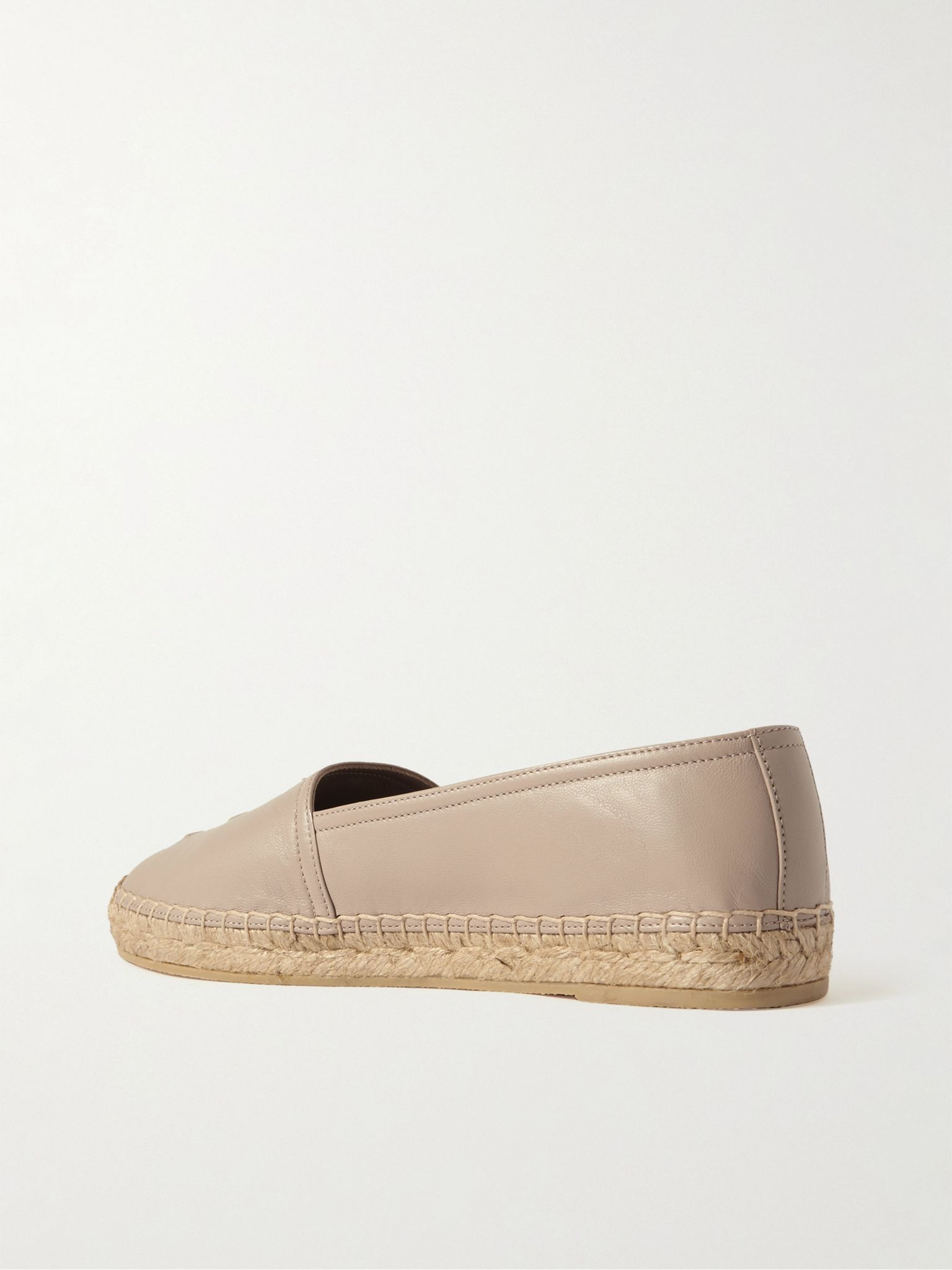Cassandre logo-embossed leather espadrilles Neutral - 3