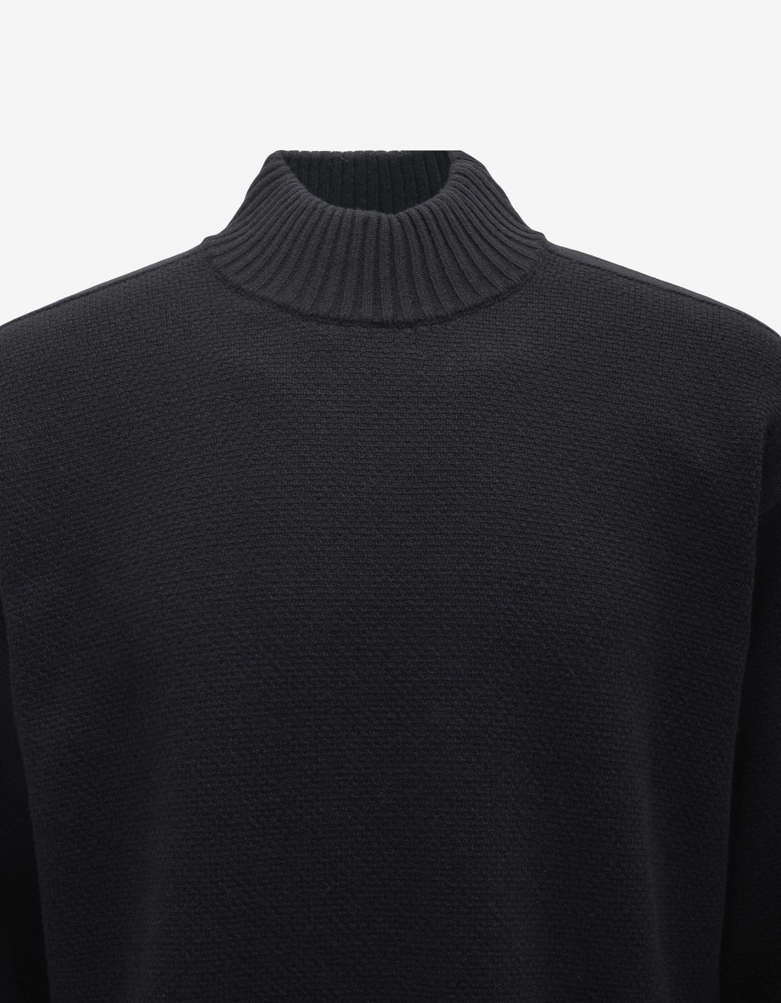 Black Roll-neck Sweater - 4