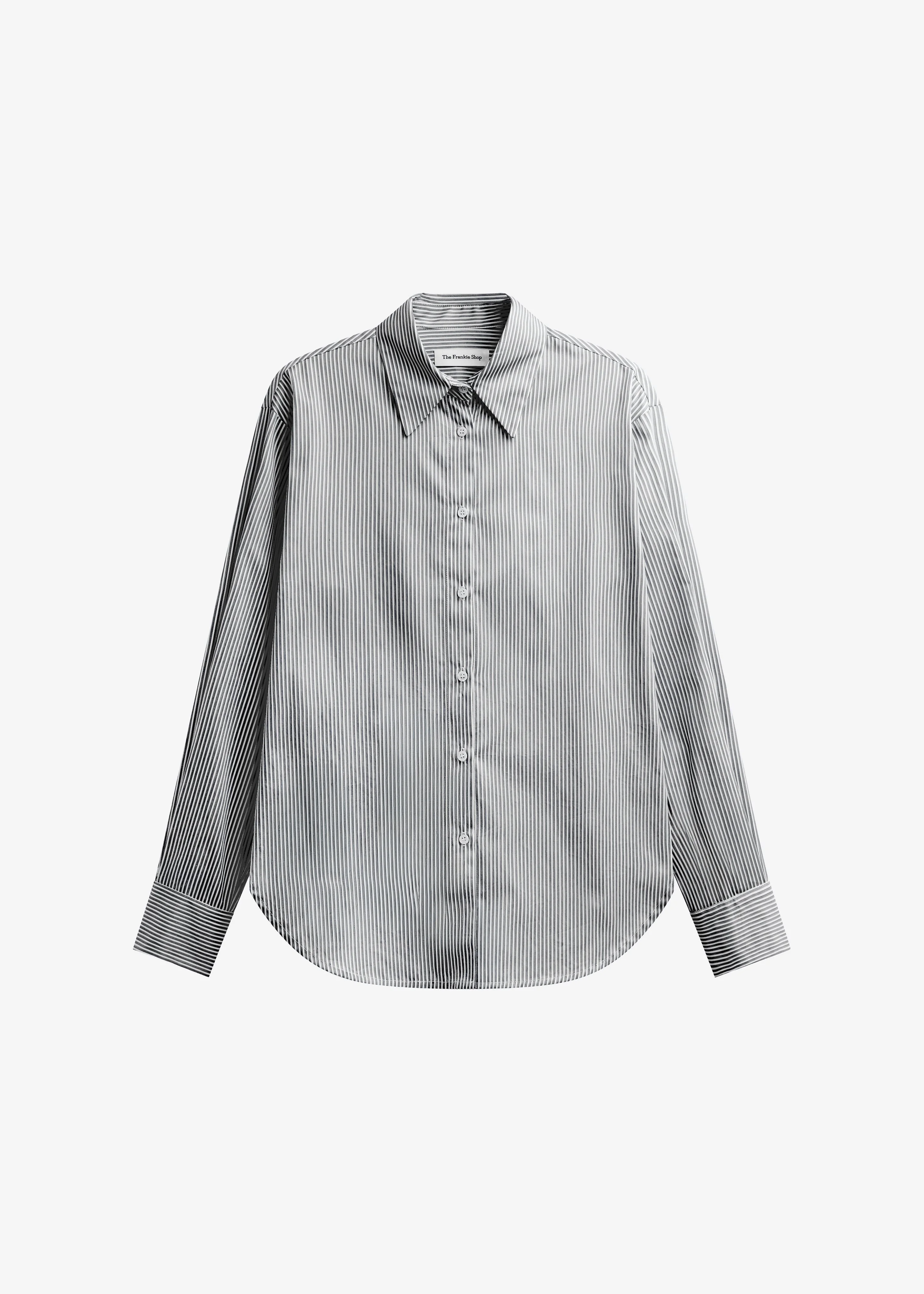 Peri Cotton Shirt - Black/White Stripe - 1