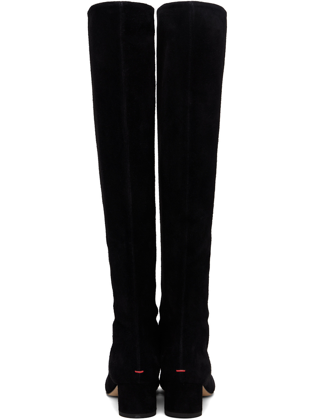 Black Willa Suede Over-Knee Boots - 2