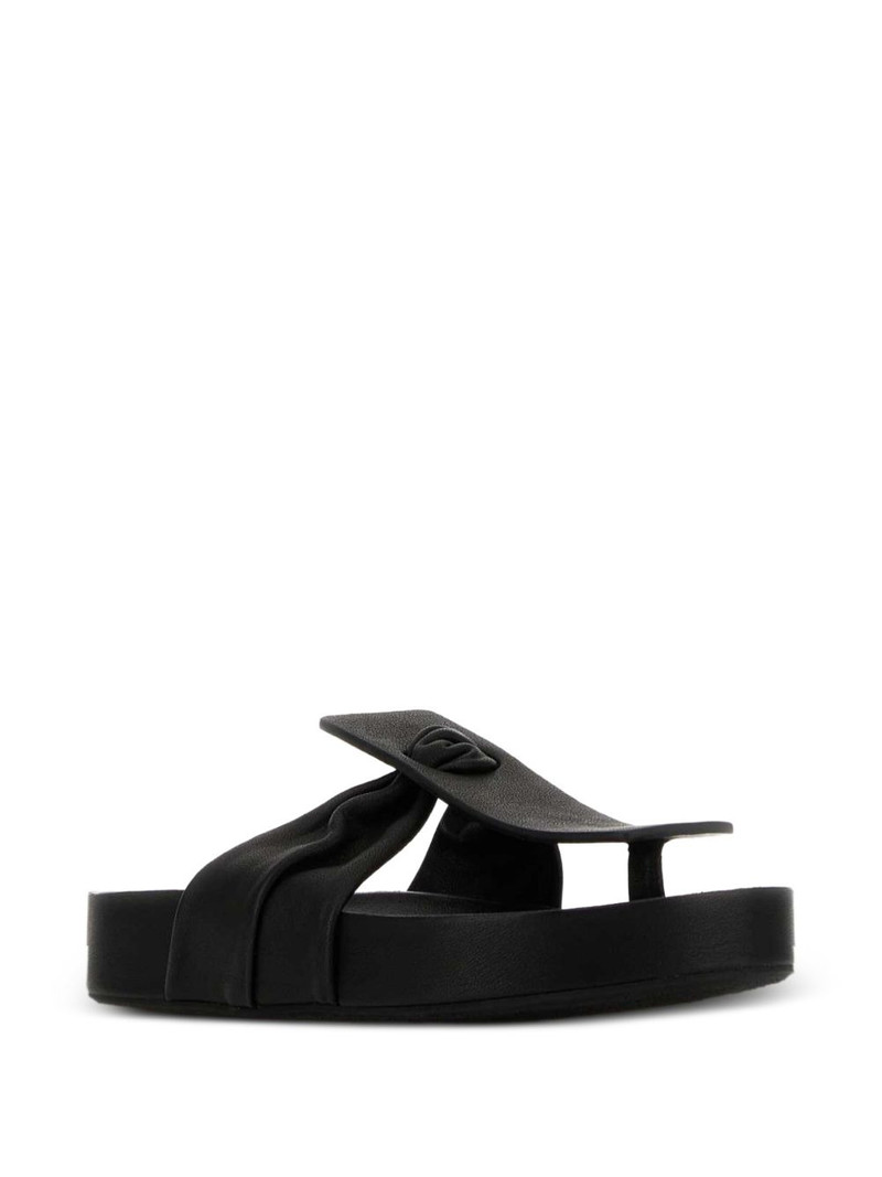 UMA WANG ruched leather sandals outlook