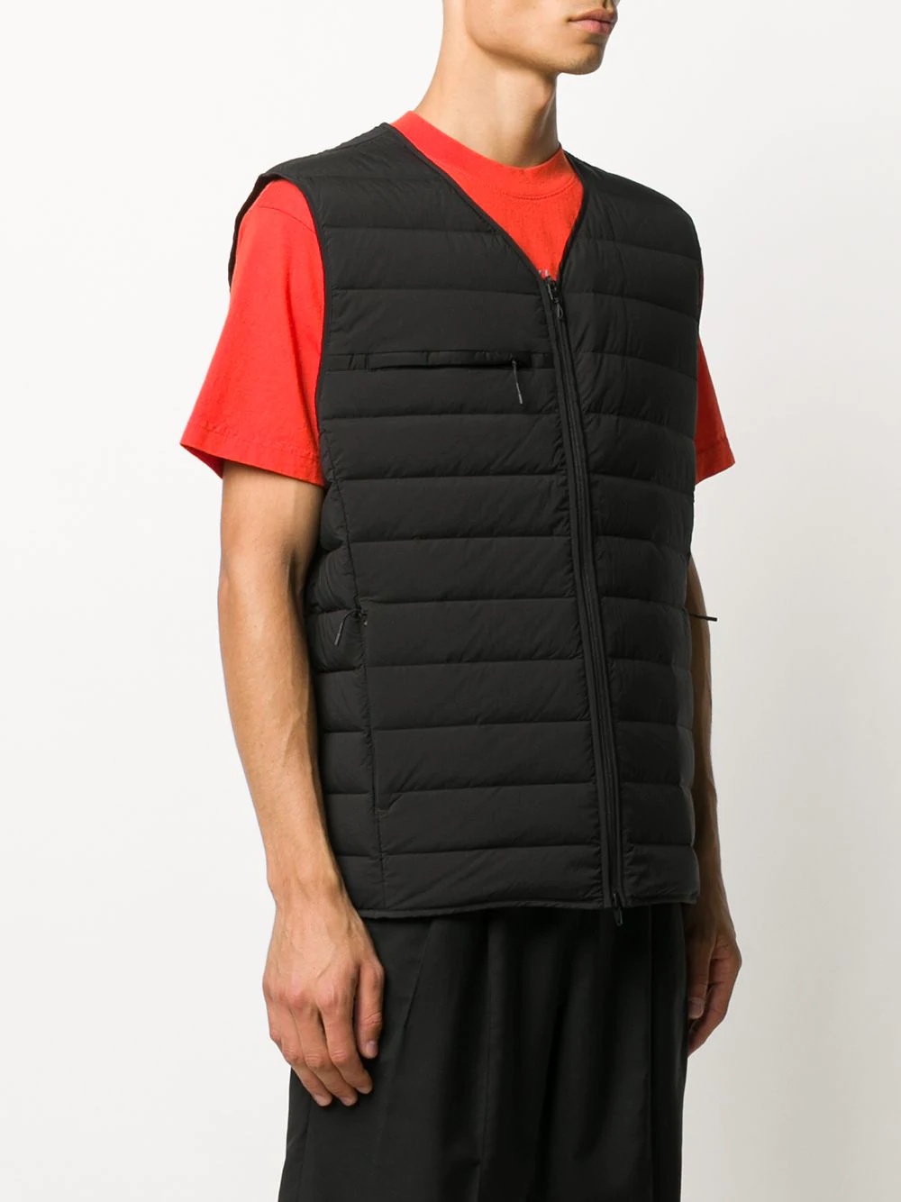 logo-print padded gilet - 3