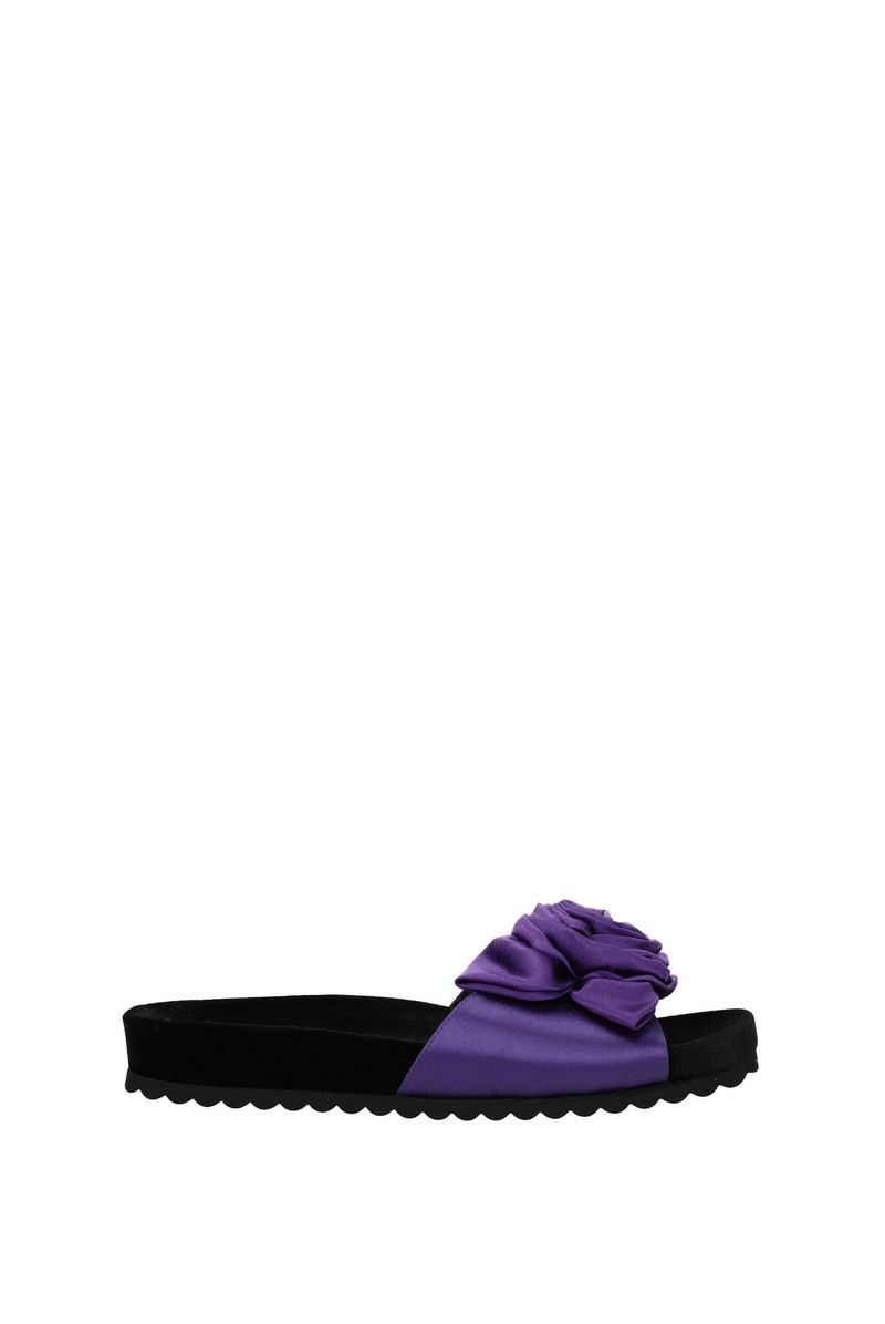Slippers and clogs Satin Violet 1