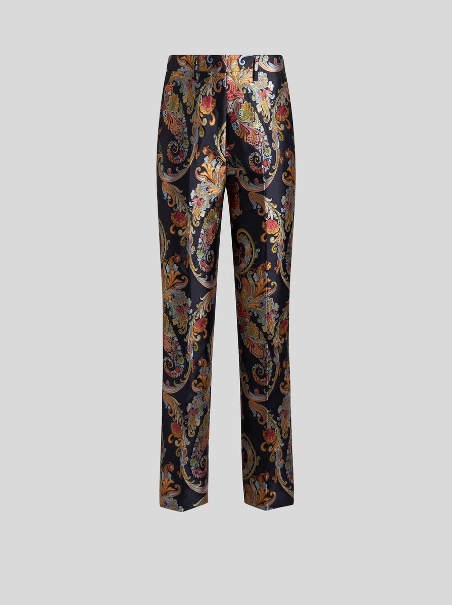 FIL COUPÉ JACQUARD CIGARETTE TROUSERS - 1