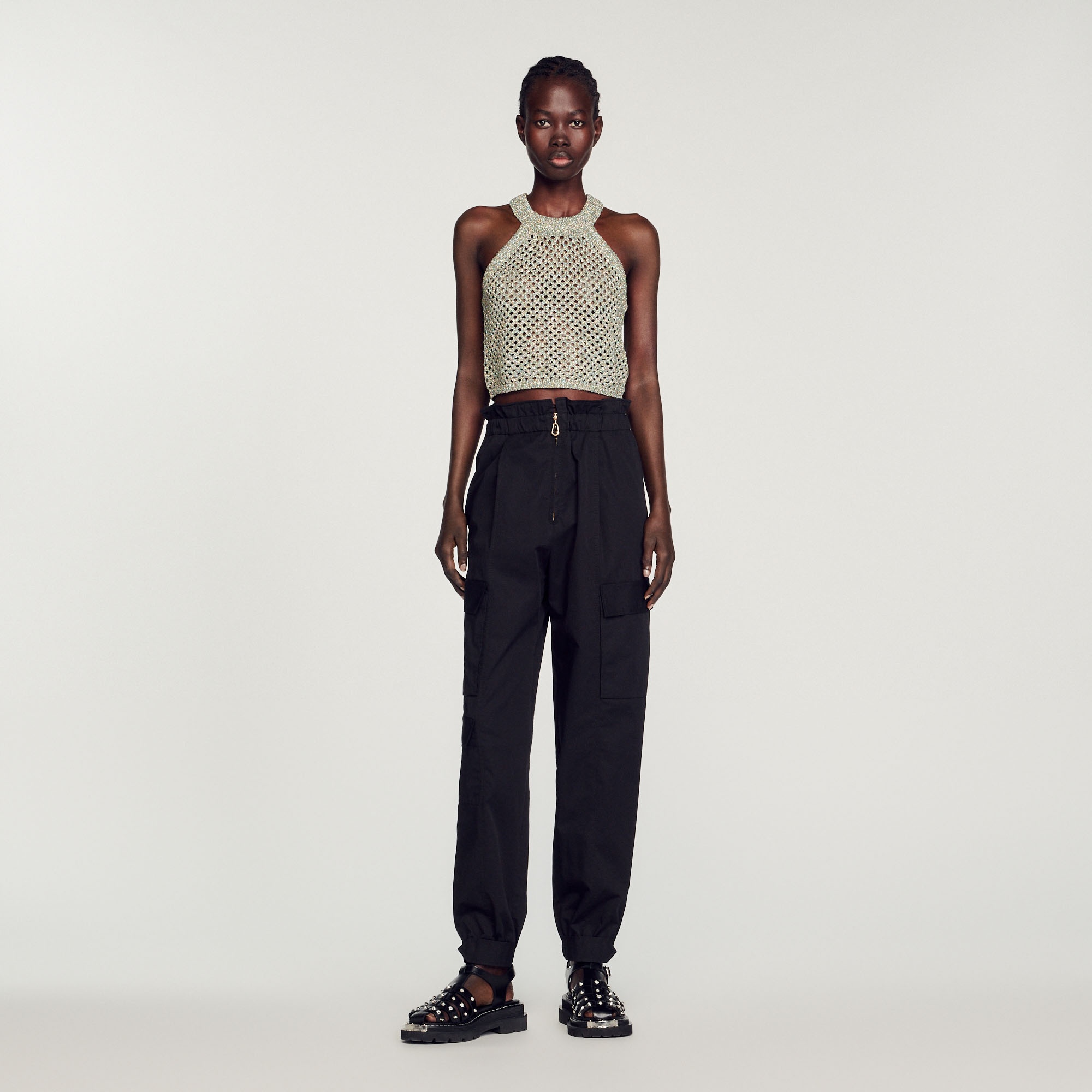 Cropped crochet top - 3