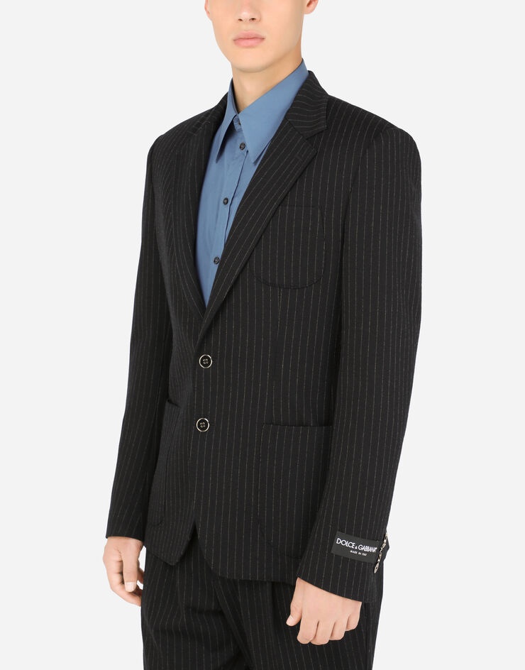 Pinstripe stretch jersey jacket - 4