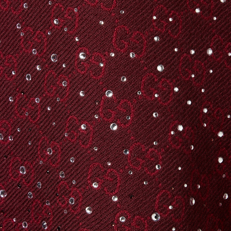 GUCCI GG wool cape with crystals outlook