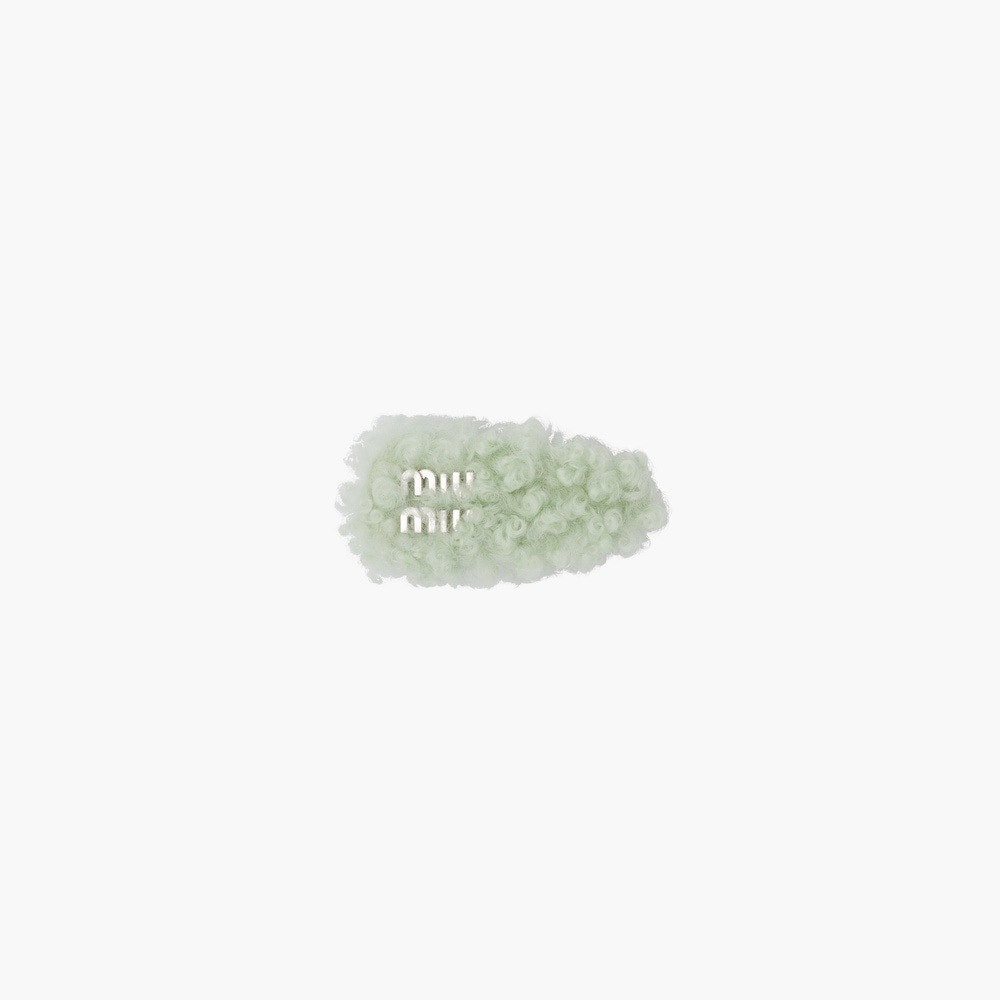 Shearling hair clip - 1