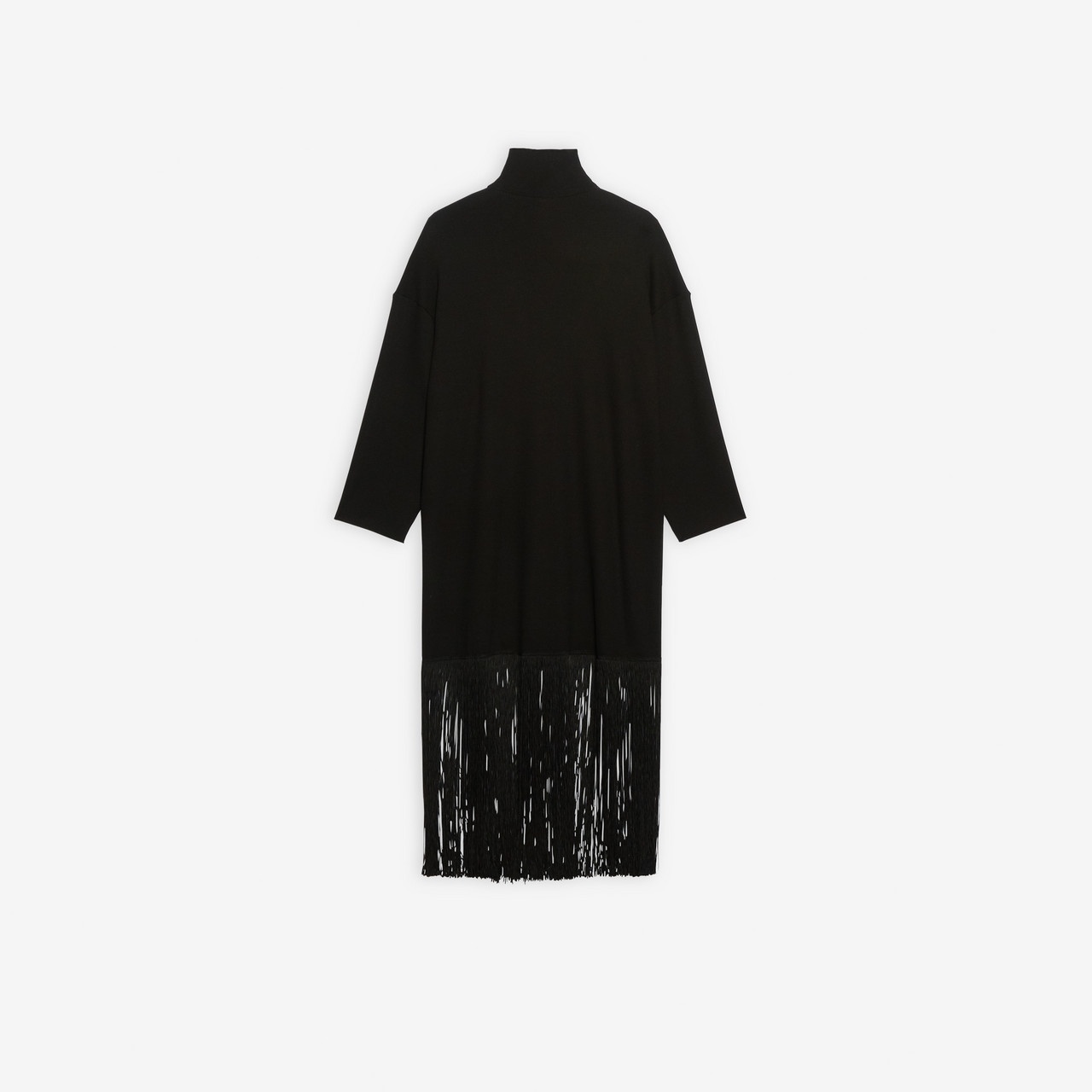 Turtleneck Fringe Dress - 2